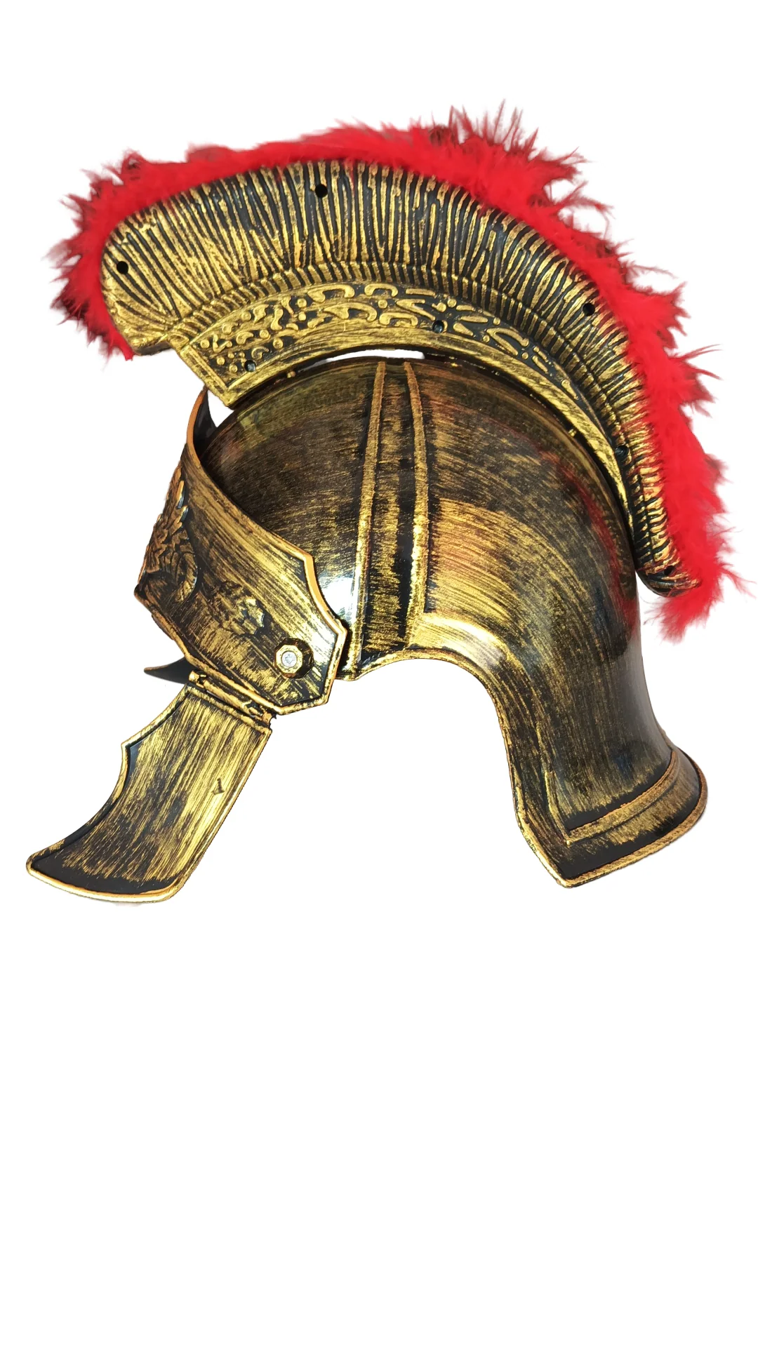 Ancient Roman Greek Warrior Gladiator Helmet Kids & Adults Fancy Dress Costume Accessory - Image 2