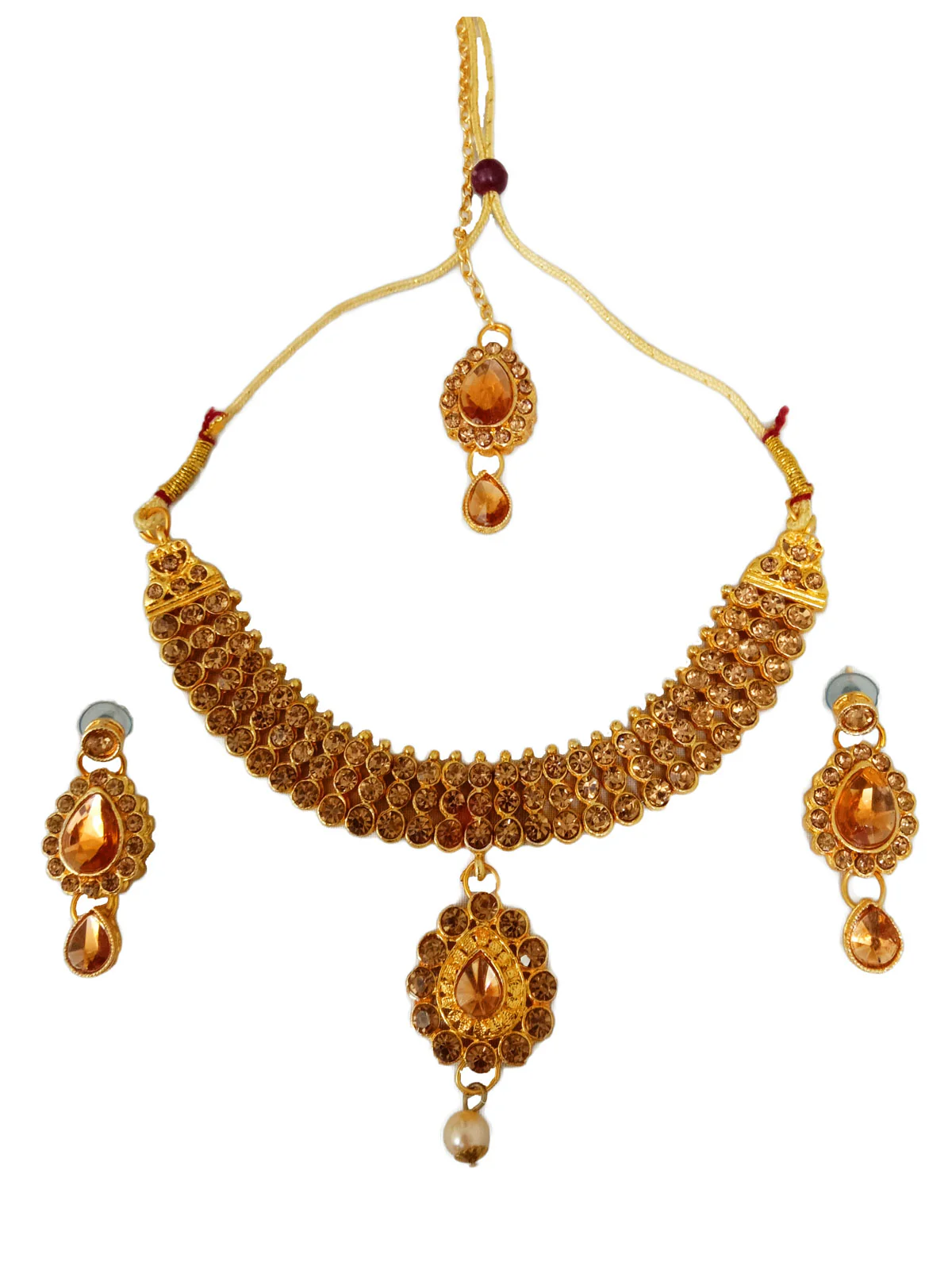 Artificial Golden Jewellery Set Kids & Adults Fancy Dress Costume Accessories