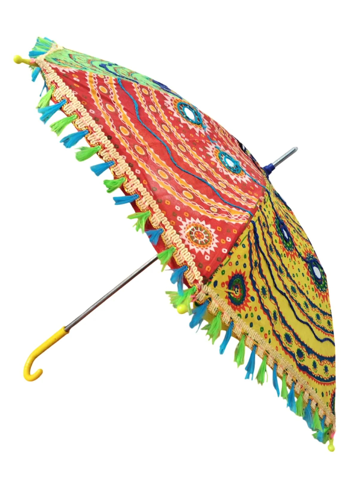 Artistic Hand Embroidered Fashionable Cotton Parasol Umbrella Kids & Adults Costume Accessories - Image 6