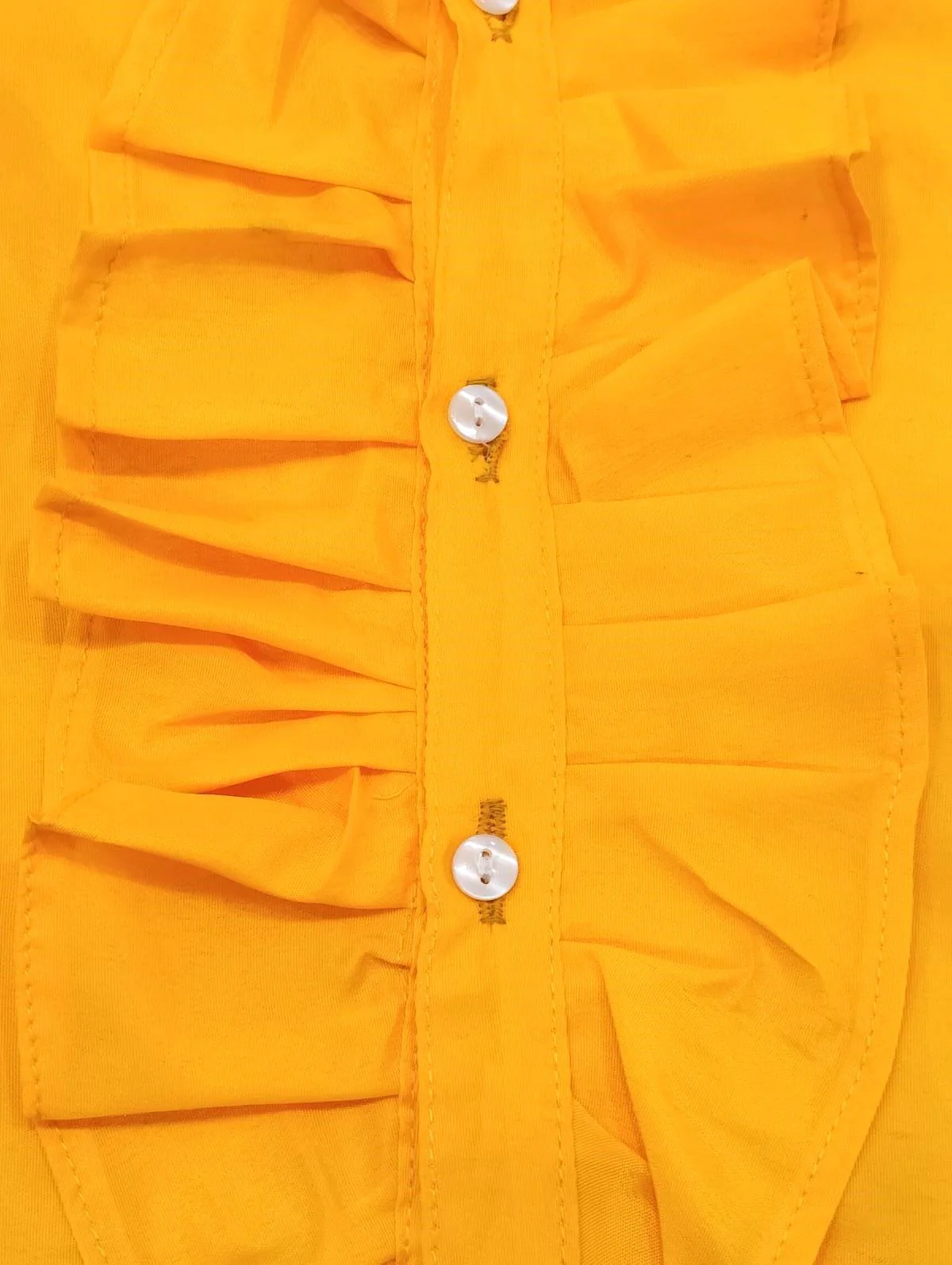 Ballroom Western Dance Yellow Frill Shirt Black Pant Hat & Bow Set Kids Fancy Dress Costume - Image 11