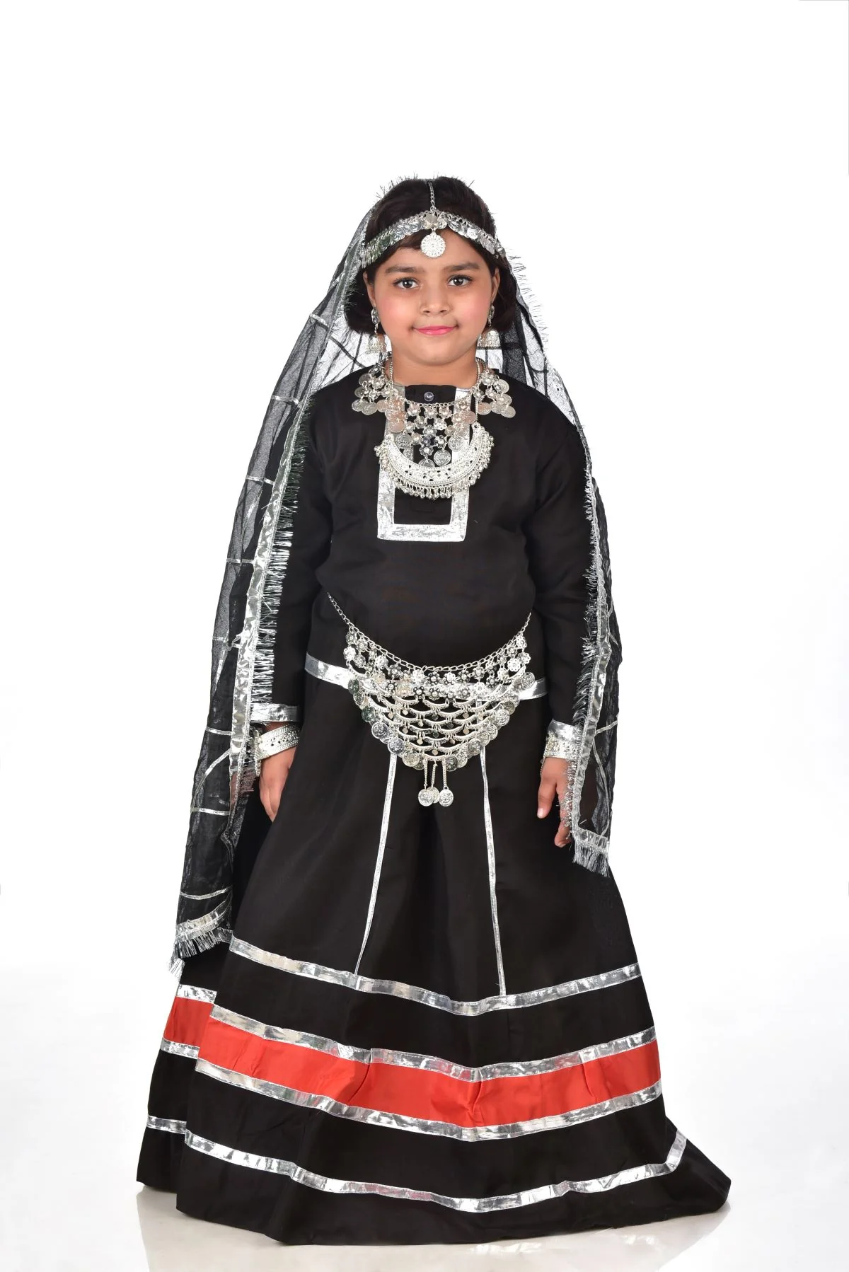 Banjara Girl Kalbelia with Jewellery Girl's & Women Dance Fancy Dress Costume