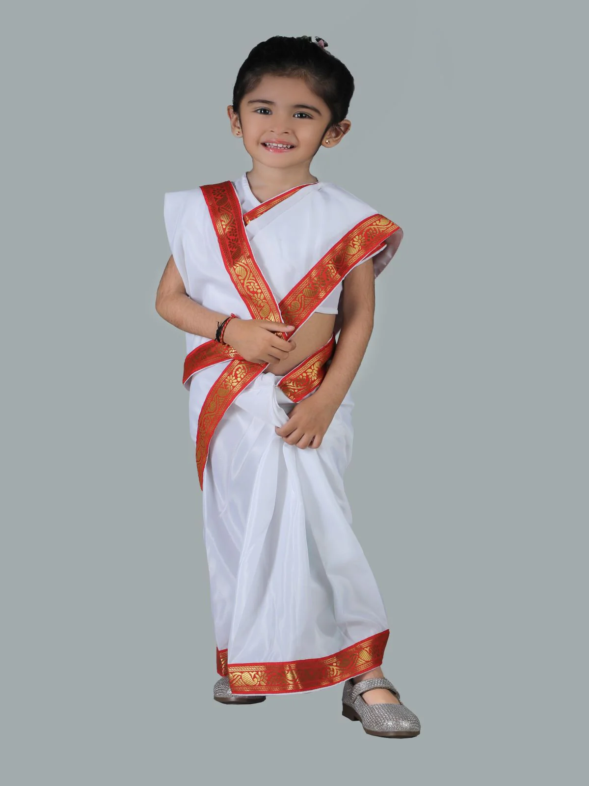 Bengali Saree For Girls Indian States Fancy Dress Costume Girl & Women - Image 6