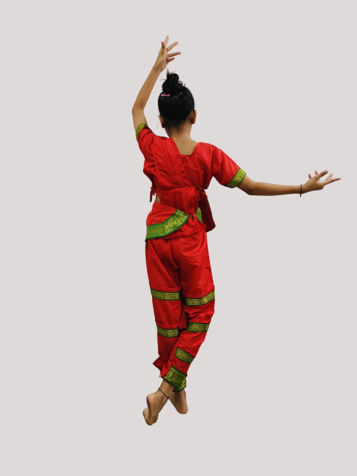 Bharatanatyam Saree Indian Classical Dance Costume for Girls | Kids & Adult Fancy Dress Costume - Image 5