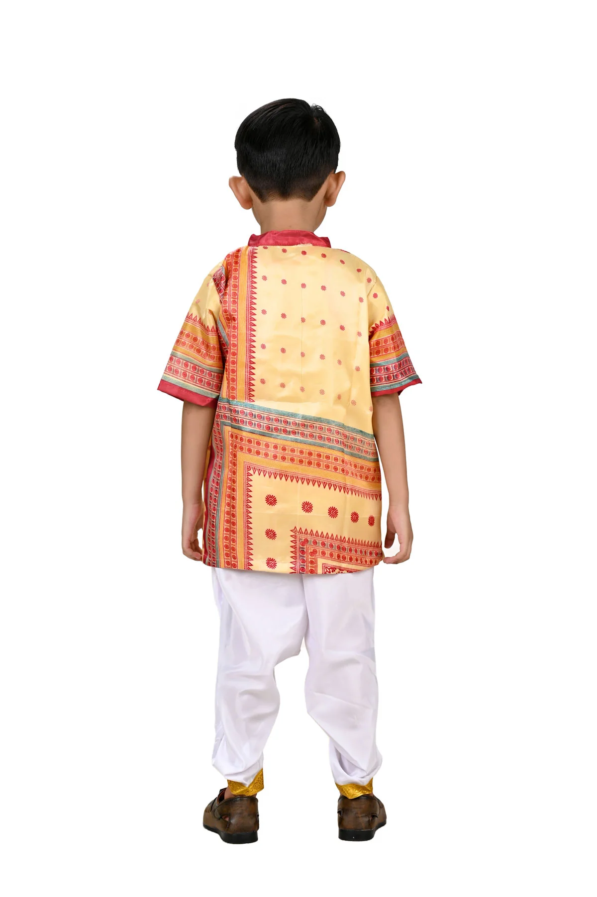 Bihu Dance Boy Assamese Indian State Kids  Fancy Dress Costume - Image 4