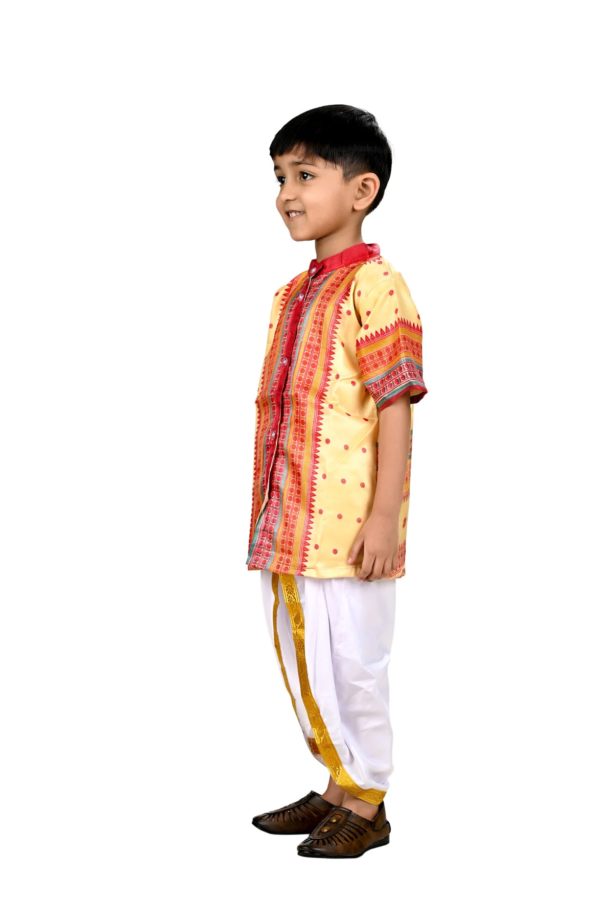 Bihu Dance Boy Assamese Indian State Kids  Fancy Dress Costume - Image 5