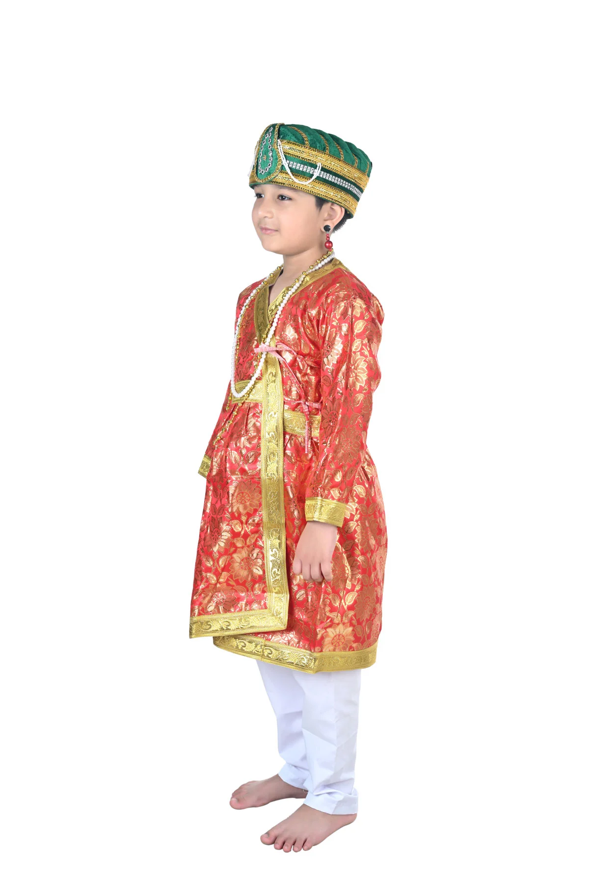 Birbal Hindu Advisor of Akbar Kids Fancy Dress Costume for Boys & Men - Image 4