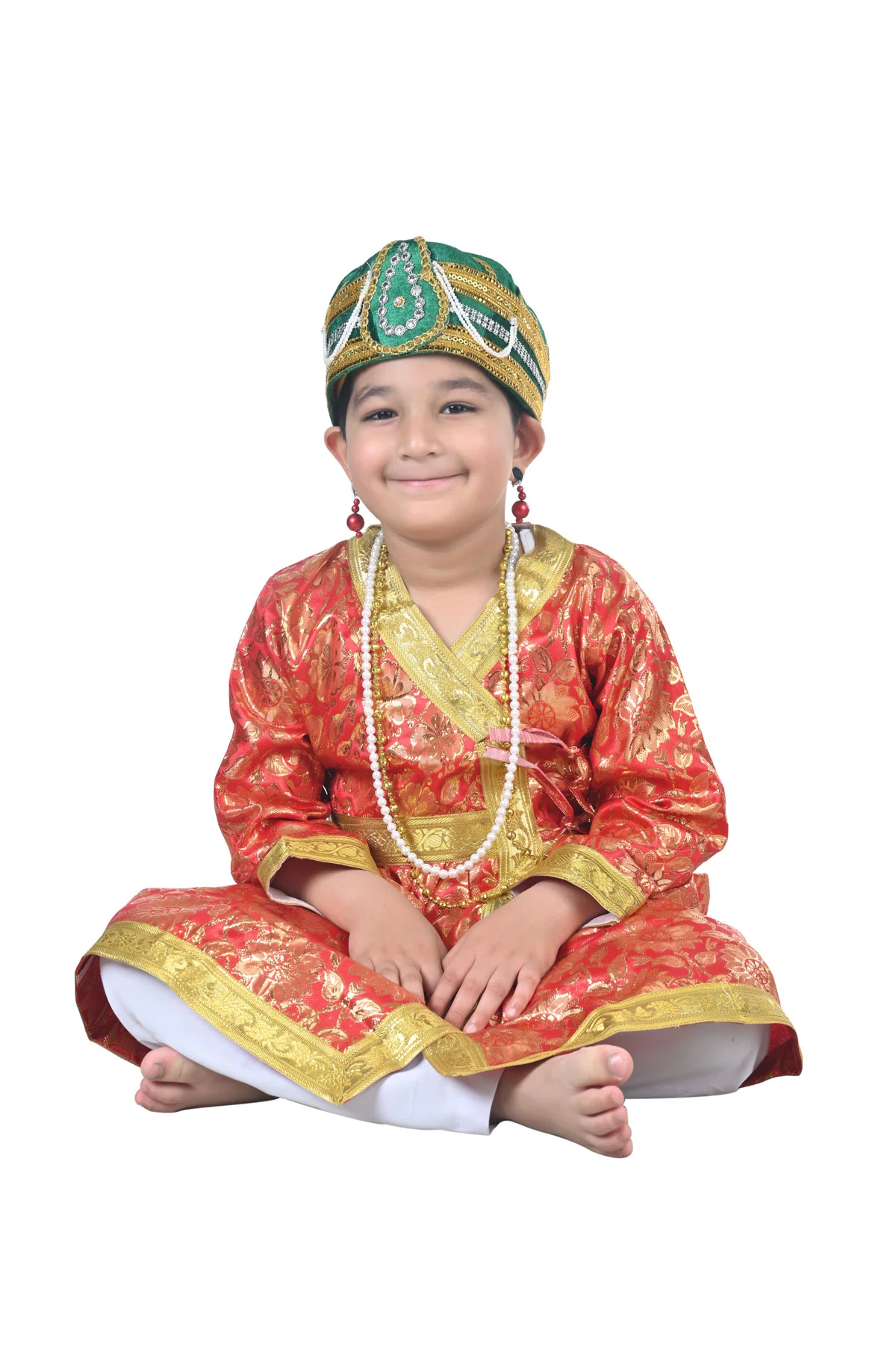 Birbal Hindu Advisor of Akbar Kids Fancy Dress Costume for Boys & Men - Image 5