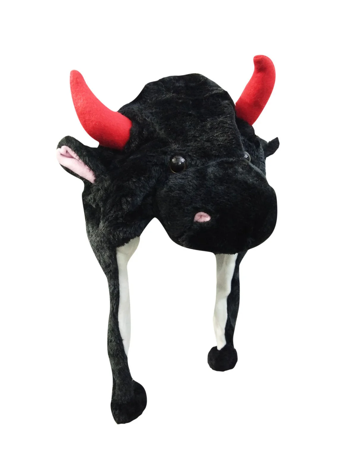 Black Bull Animal Hoodie Kids & Adults Fancy Dress Costume Accessory - Image 2