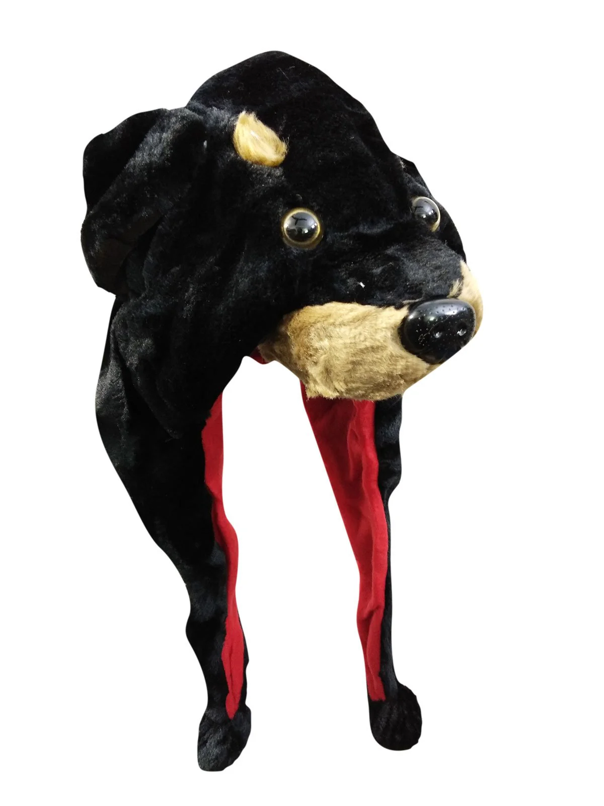 Black Dog Animal Hoodie Kids & Adults Fancy Dress Costume Accessory - Image 2
