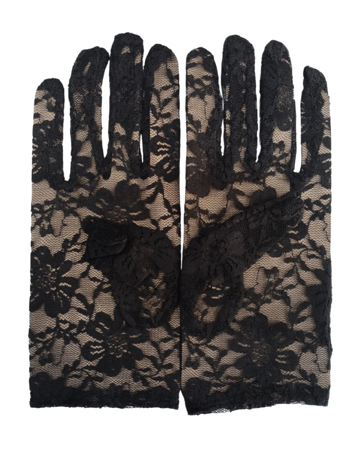 Black Hand Lace Gloves Dance Costume Accessory for Girls