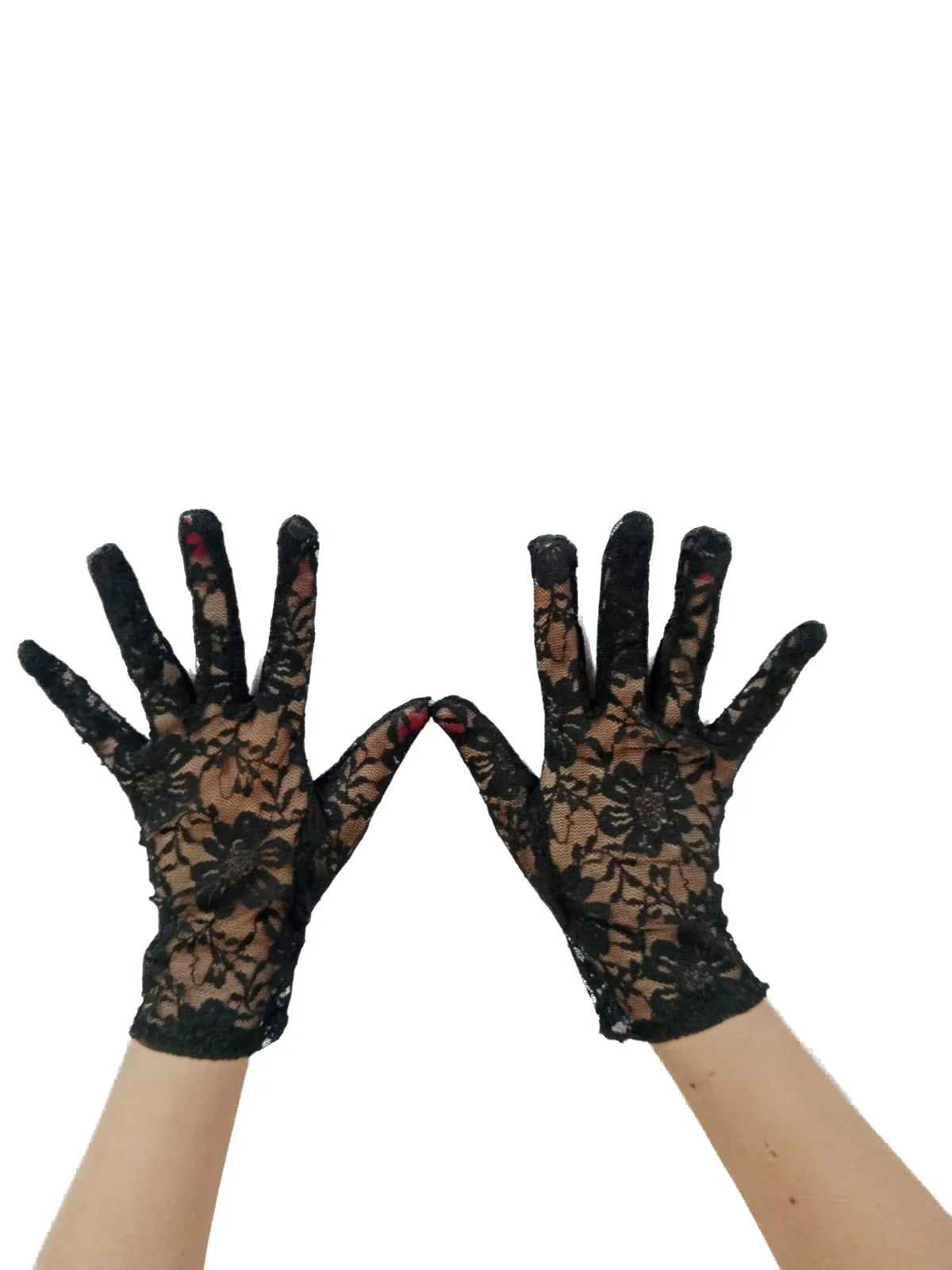 Black Hand Lace Gloves Dance Costume Accessory for Girls - Image 6