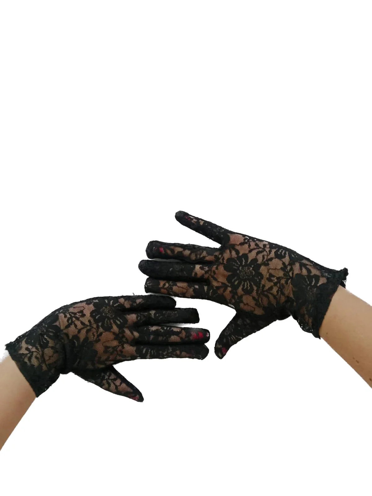 Black Hand Lace Gloves Dance Costume Accessory for Girls - Image 8