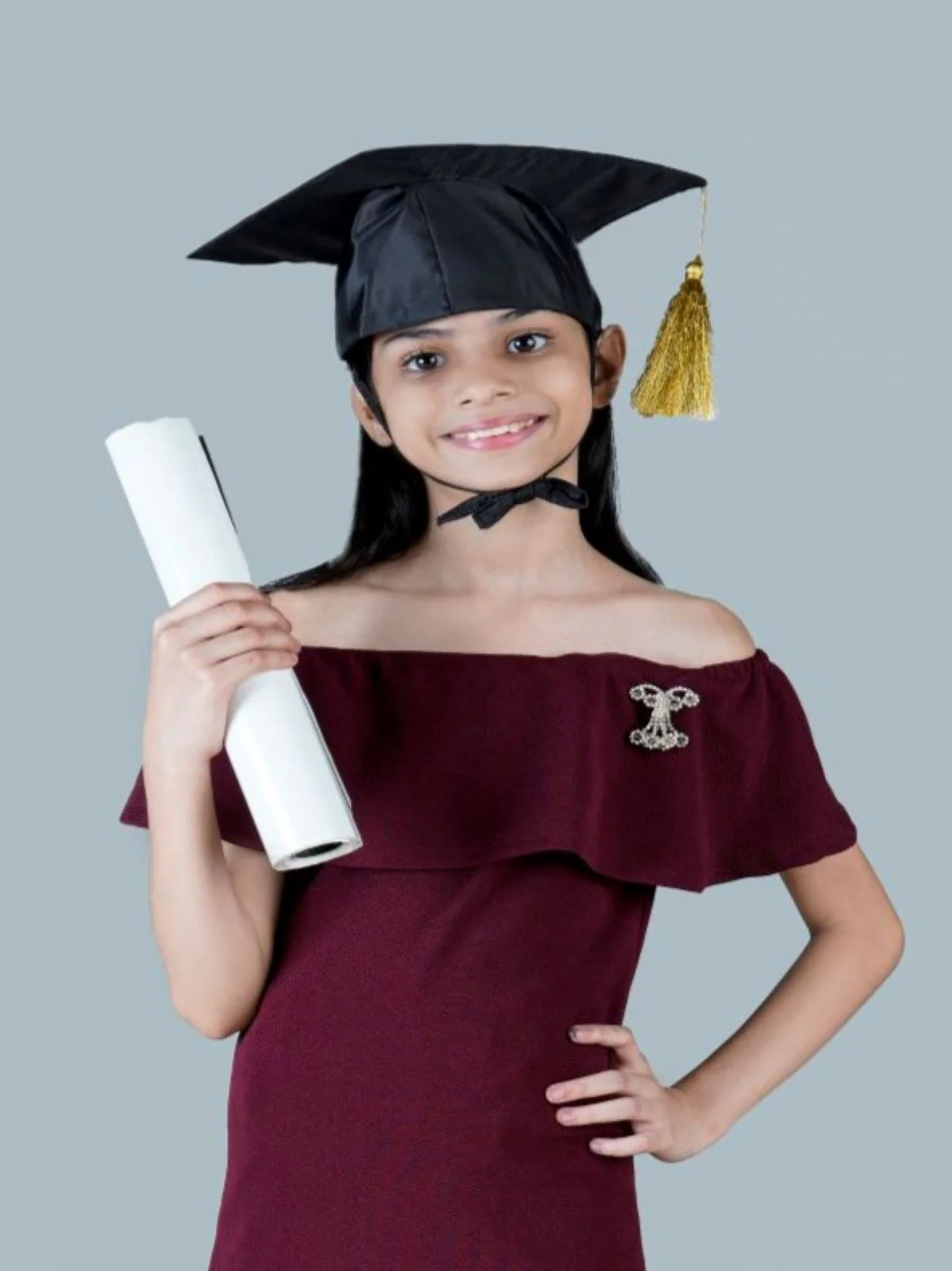 Black Graduate Scholar Cap Graduation Day Kids & Adults Fancy Dress Costume Accessory - Image 12
