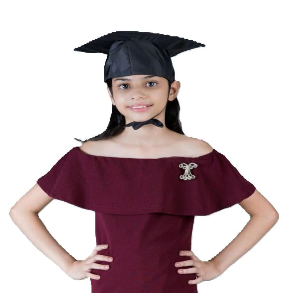 Black Graduate Scholar Cap Graduation Day Kids & Adults Fancy Dress Costume Accessory - Image 8