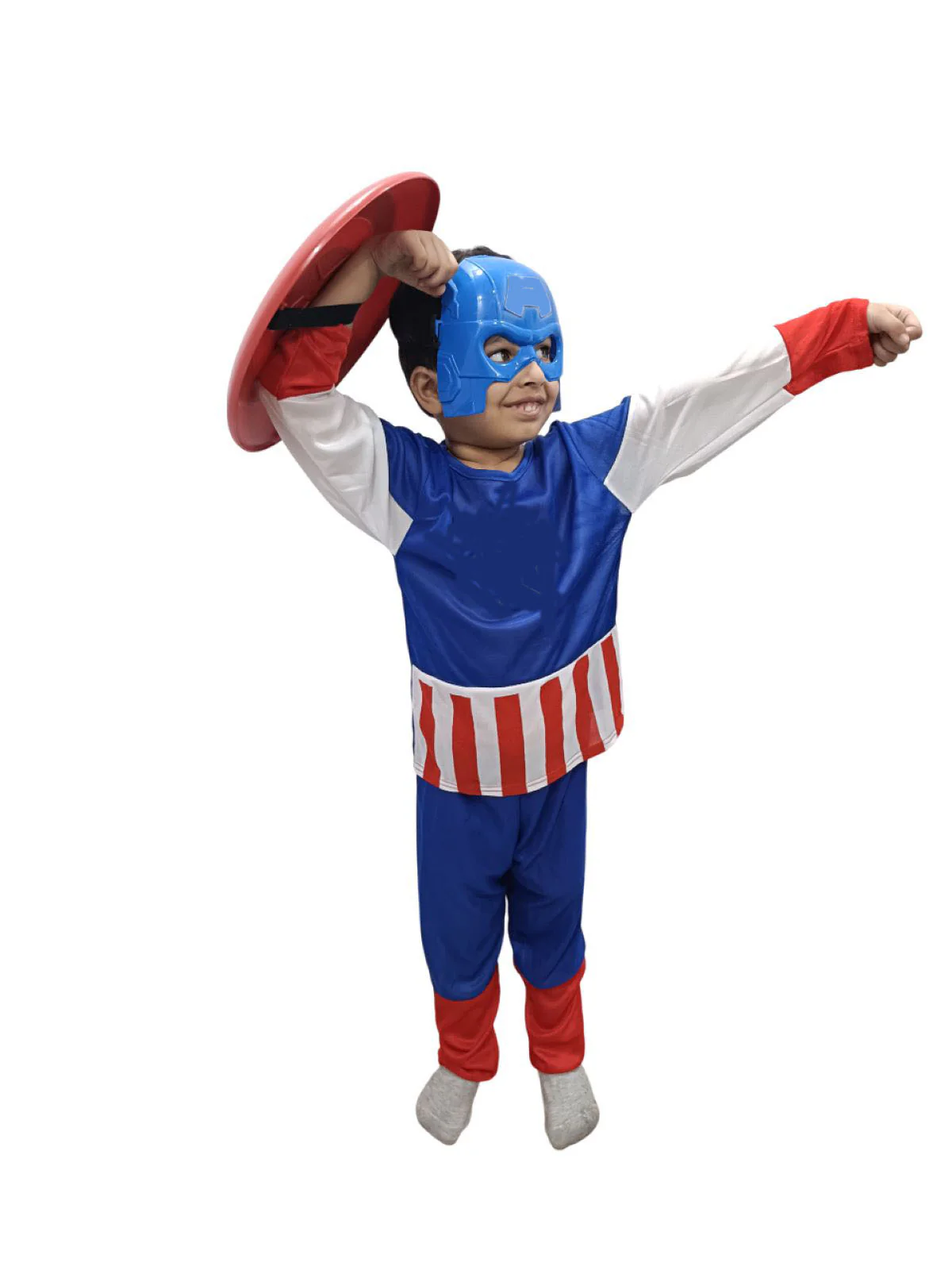 American Superhero Fancy Dress Costume for Kids - Standard - Image 5