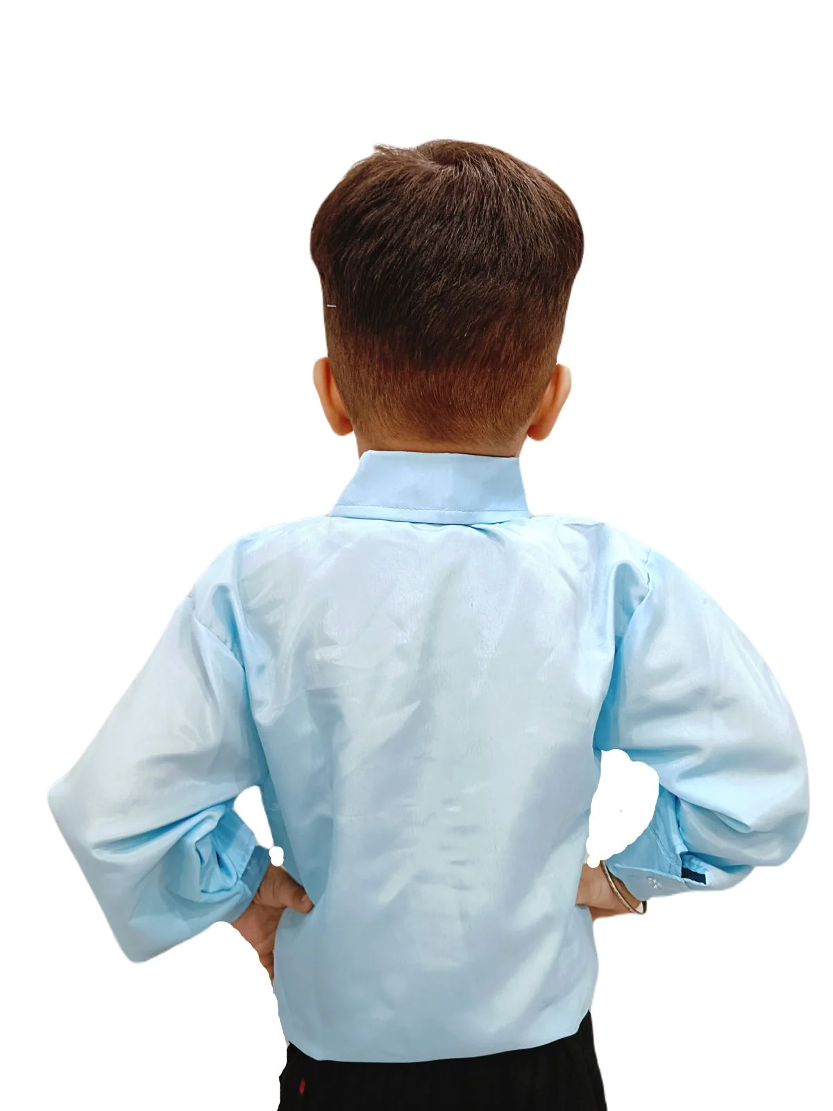 Blue Frills Shirt Kids Fancy Dress Costume - Image 3