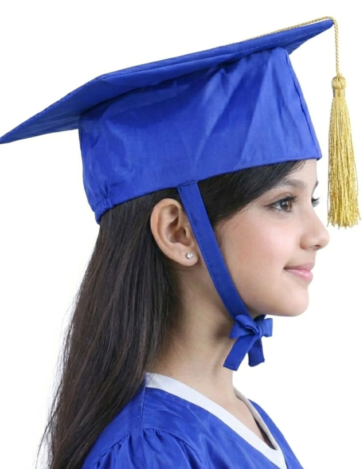 Blue Graduate Scholar Cap Graduation Day Kids & Adults Fancy Dress Costume Accessory - Image 2