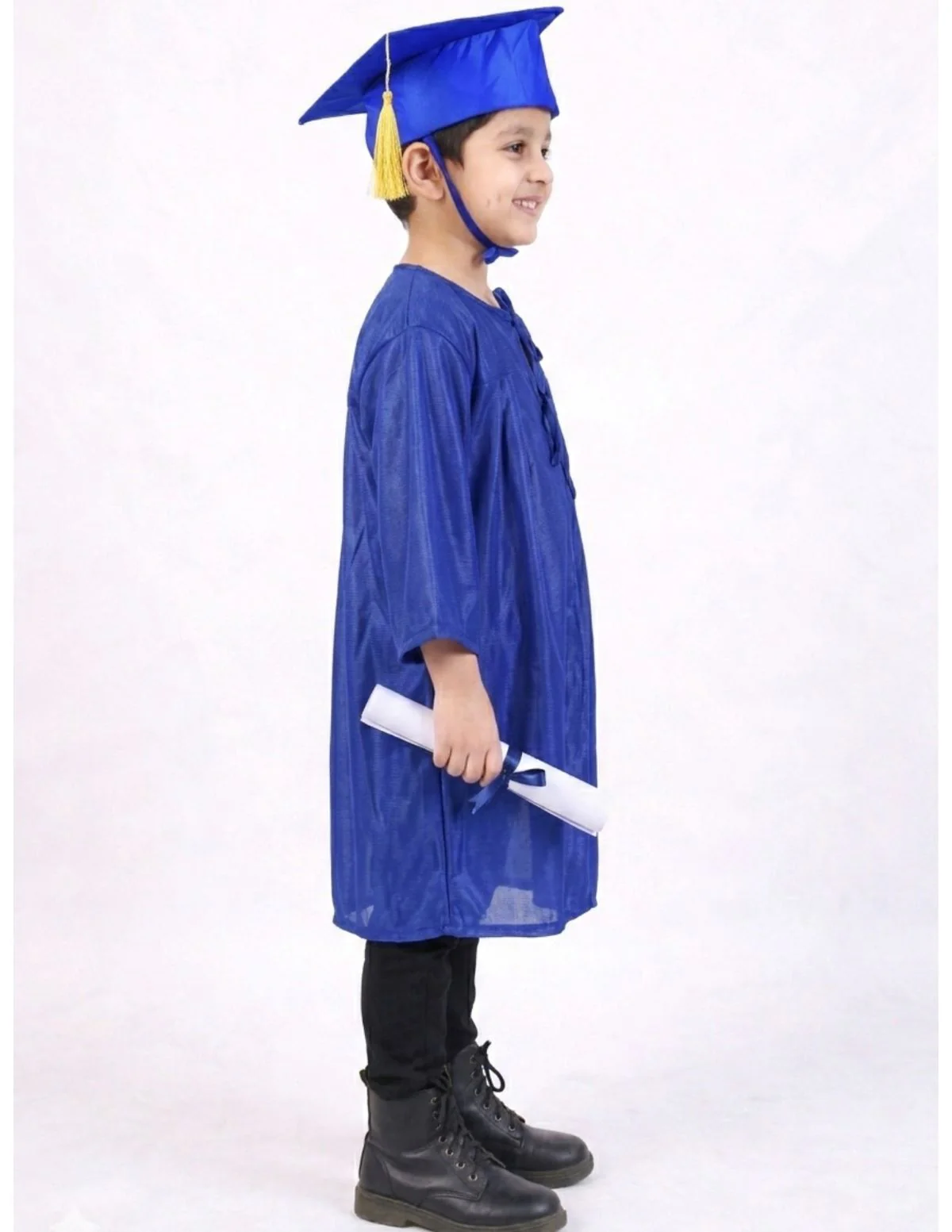 Blue Graduate Scholar Graduation Day Gown Kids & Adults Fancy Dress Costume - Image 5