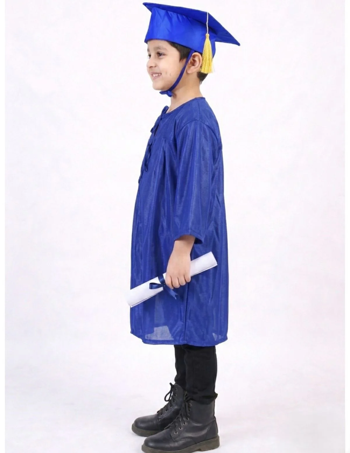 Blue Graduate Scholar Graduation Day Gown Kids & Adults Fancy Dress Costume - Image 7