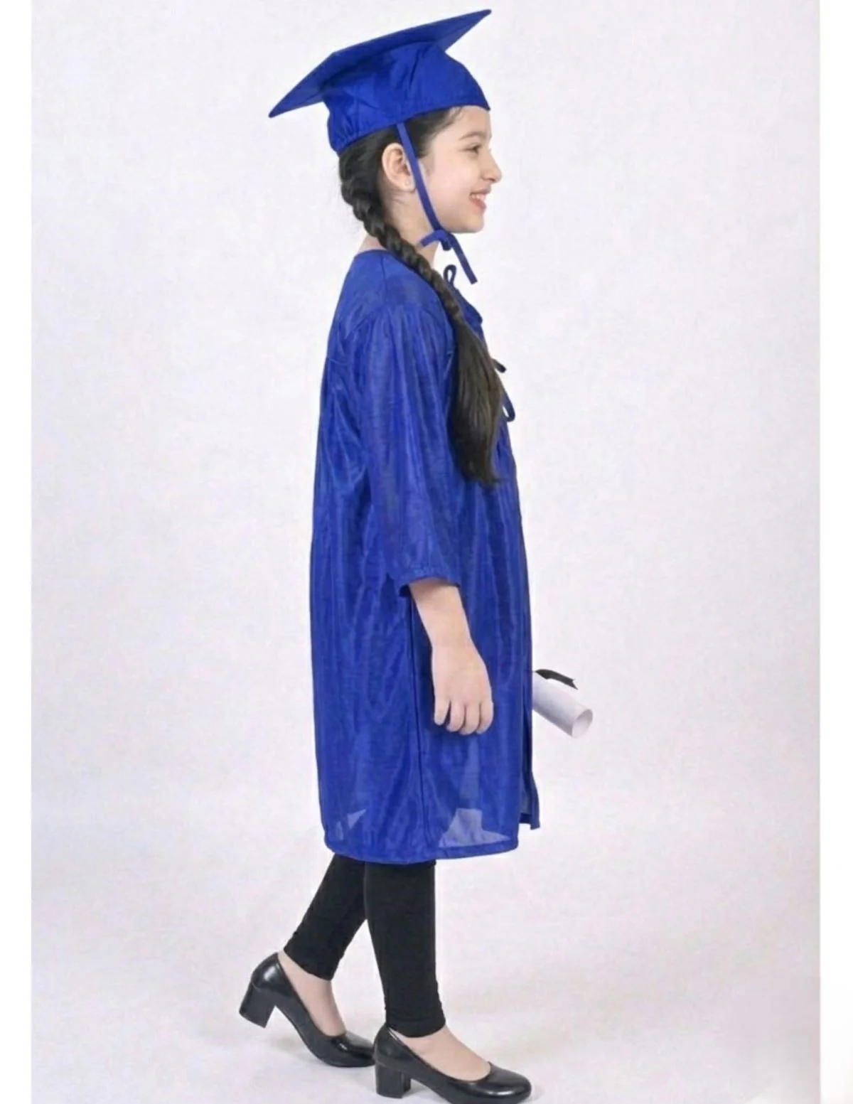 Blue Graduate Scholar Graduation Day Gown Kids & Adults Fancy Dress Costume - Image 8