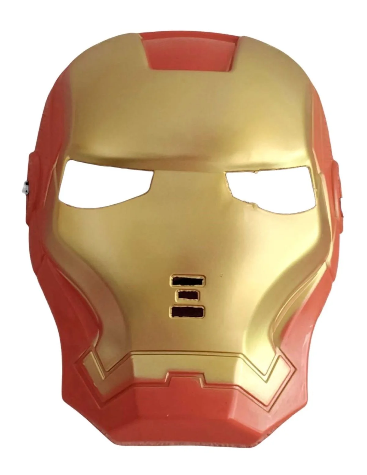 2 Pc Red and Yellow Muscle-Look Superhero Costume with Padded Chest, Arms & Plastic Face Mask | Sublimation Printed Fancy Dress Outfit | Birthday Party Prop - Image 5