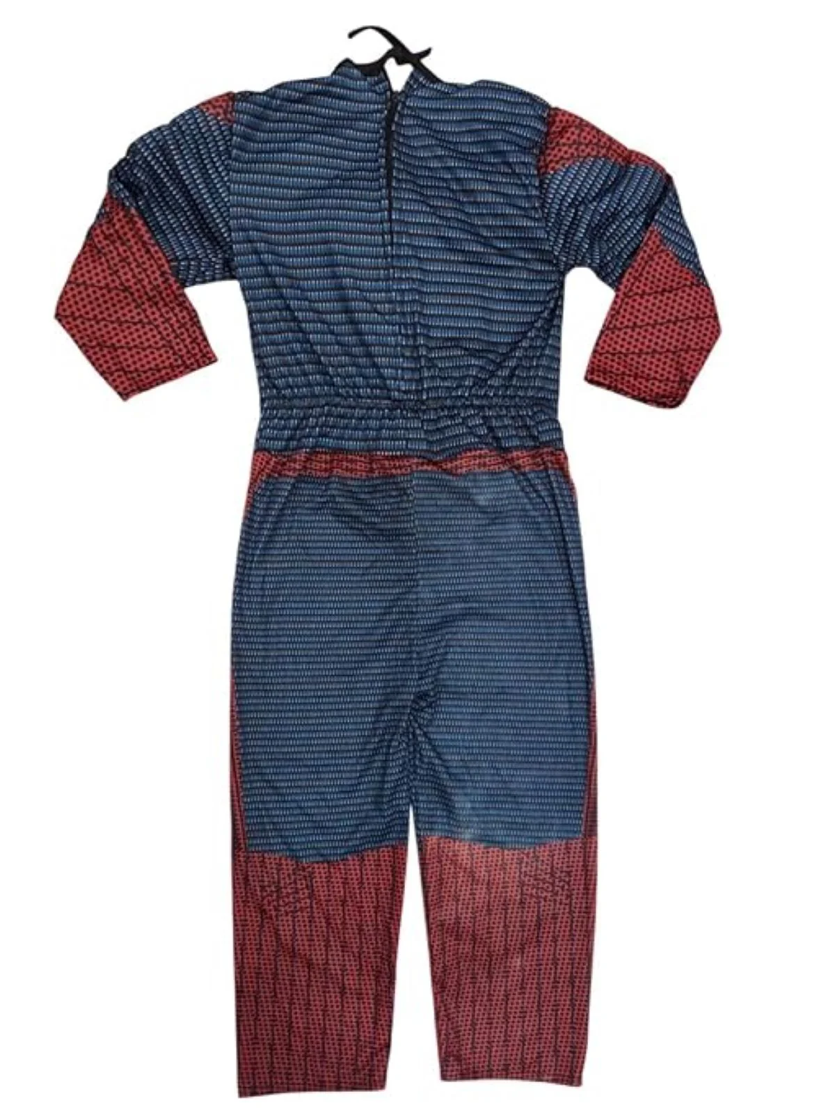 2 Pc Red Blue Web Hero Muscle-Look Superhero Costume with Padded Chest, Arms & Cloth Mask | Sublimation Printed Fancy Dress Outfit | Birthday Celebration Costume - Image 9