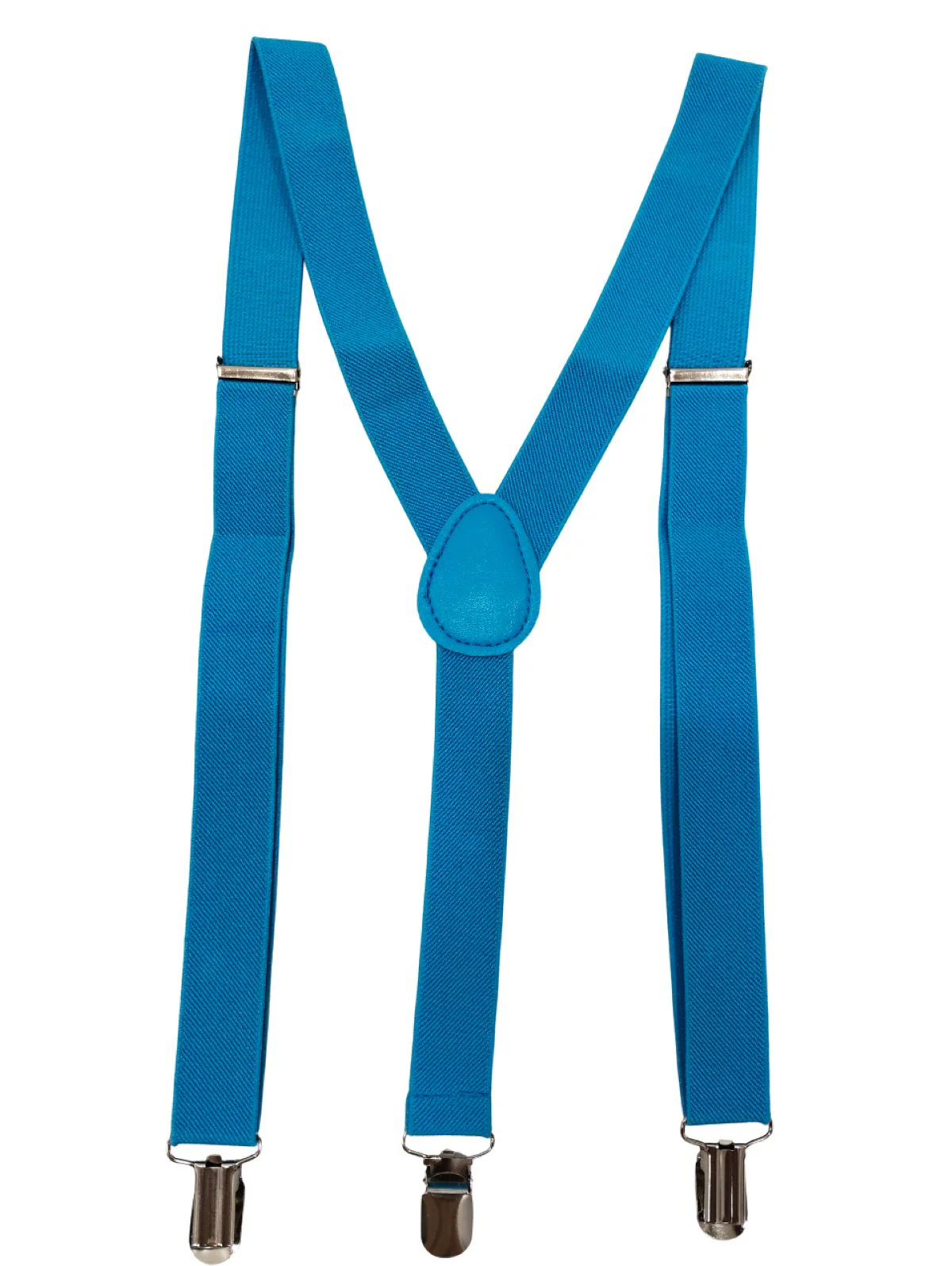 Adjustable Elastic Y-Back Style Unisex Blue Suspender for Adults – Fancy Dress Costume Accessory with Strong Metal Clips - Image 2