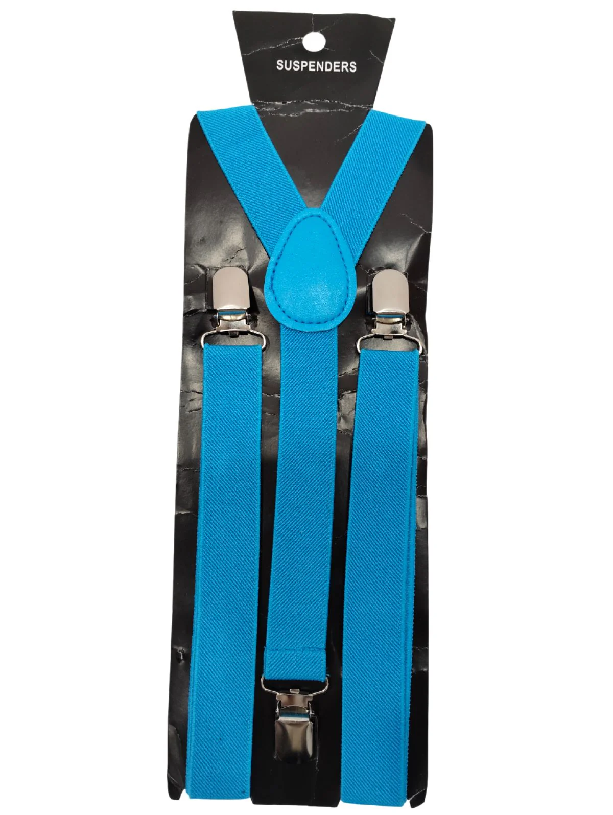 Adjustable Elastic Y-Back Style Unisex Blue Suspender for Adults – Fancy Dress Costume Accessory with Strong Metal Clips - Image 3