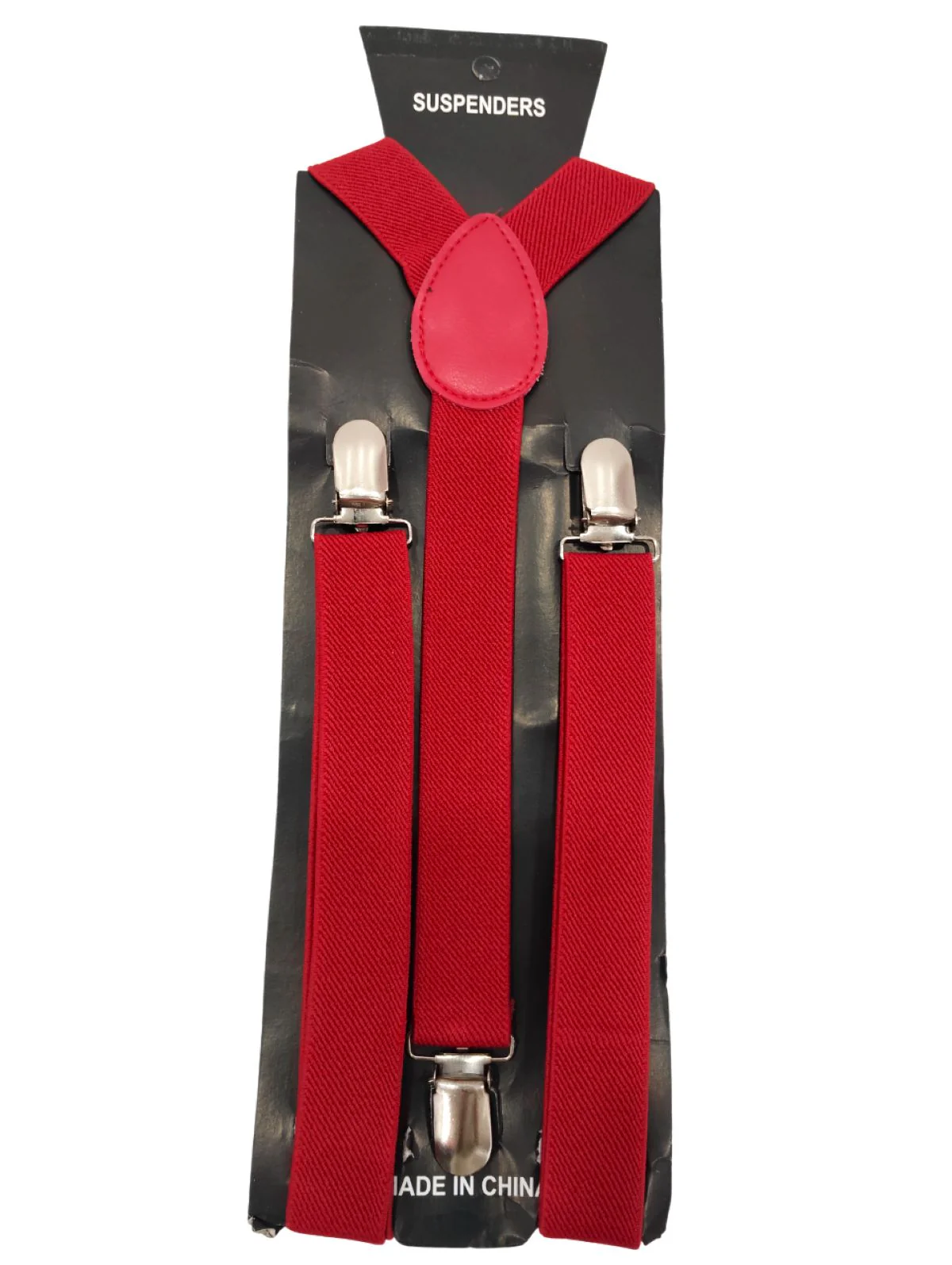 Adjustable Elastic Y-Back Style Unisex Red Suspender for Adults – Fancy Dress Costume Accessory with Strong Metal Clips - Image 3