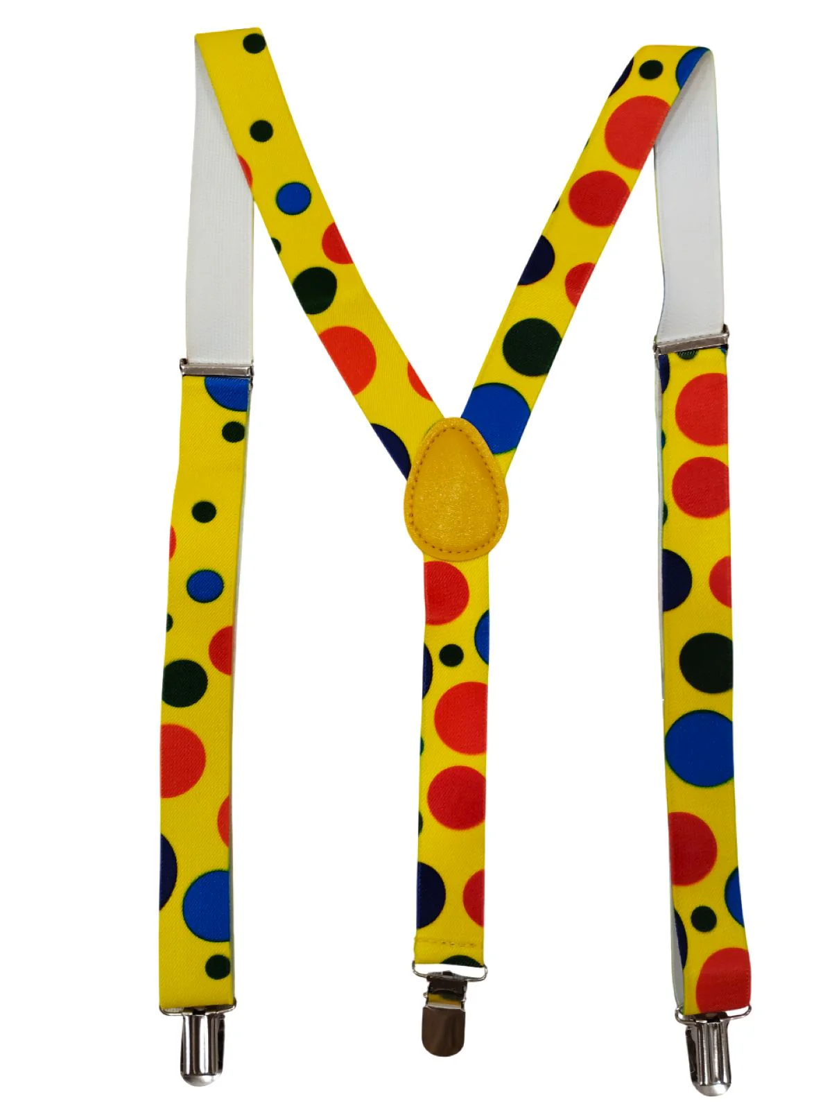Adjustable Elastic Y-Back Style Unisex Suspender in Joker Look for Adults – Fancy Dress Costume Accessory with Strong Metal Clips