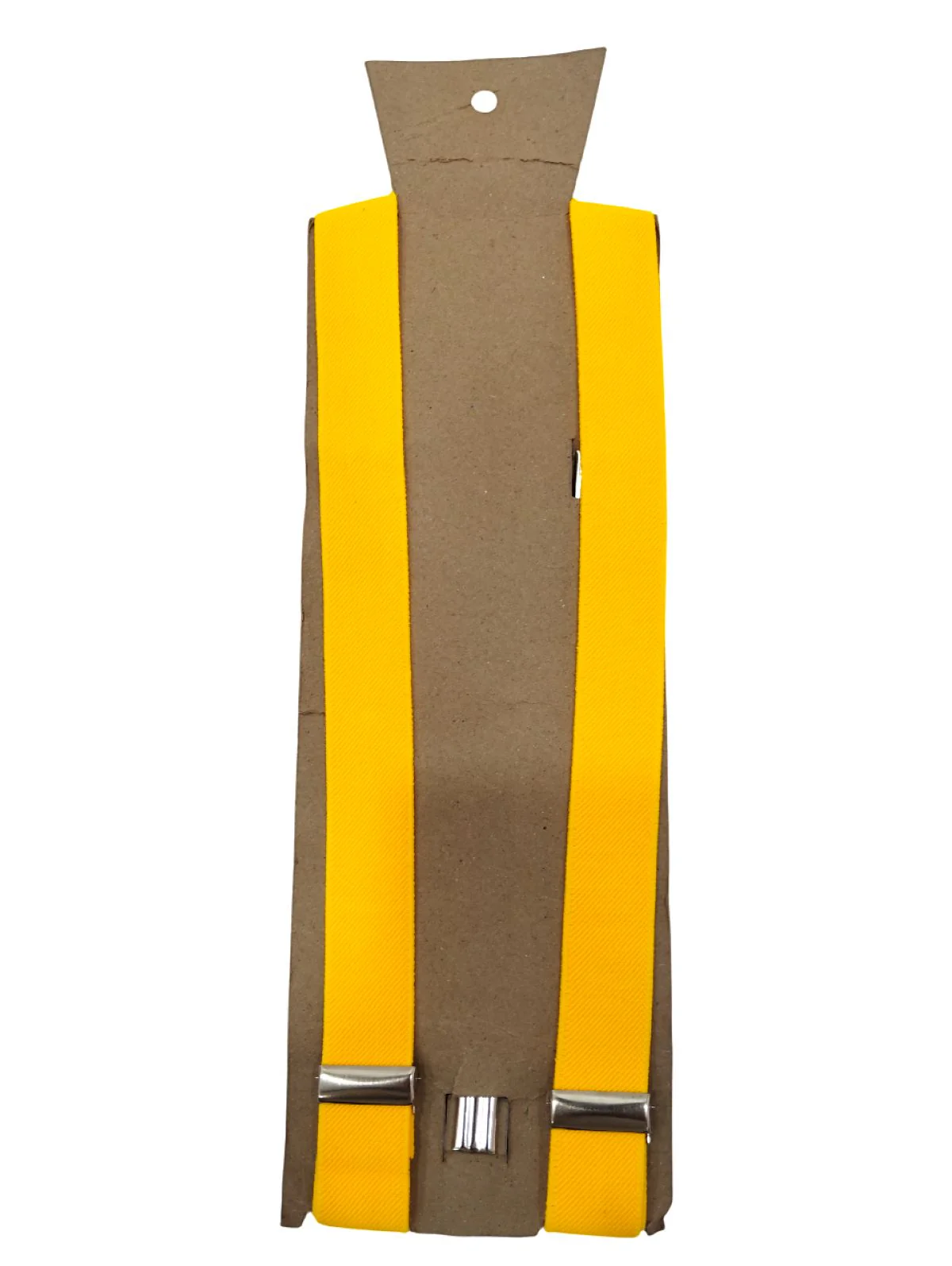 Adjustable Elastic Y-Back Style Unisex Yellow Suspender for Adults – Fancy Dress Costume Accessory with Strong Metal Clips - Image 4