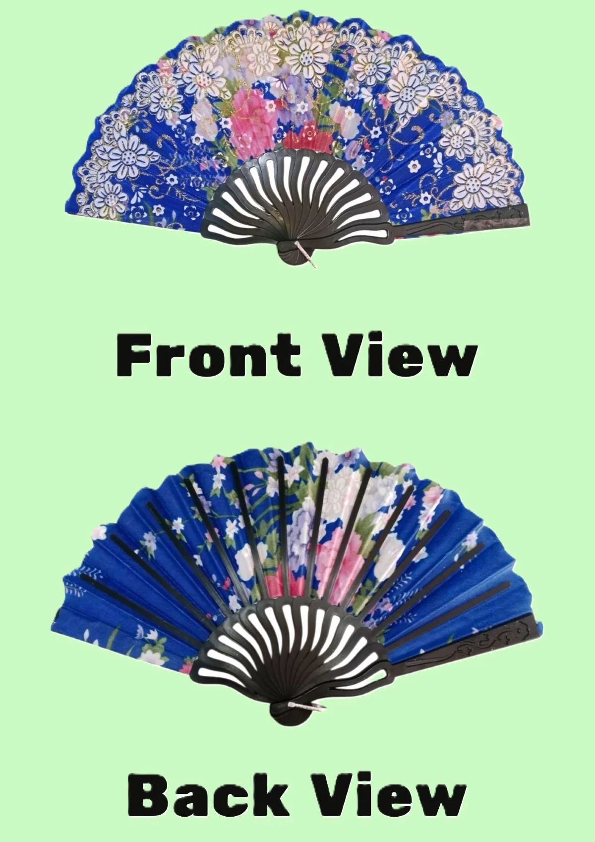 Assorted Plastic Japanese Dance Fan – Elegant Fancy Dress Costume Accessories for Kids & Adults| Perfect for Group Annual Day Dances - Image 4