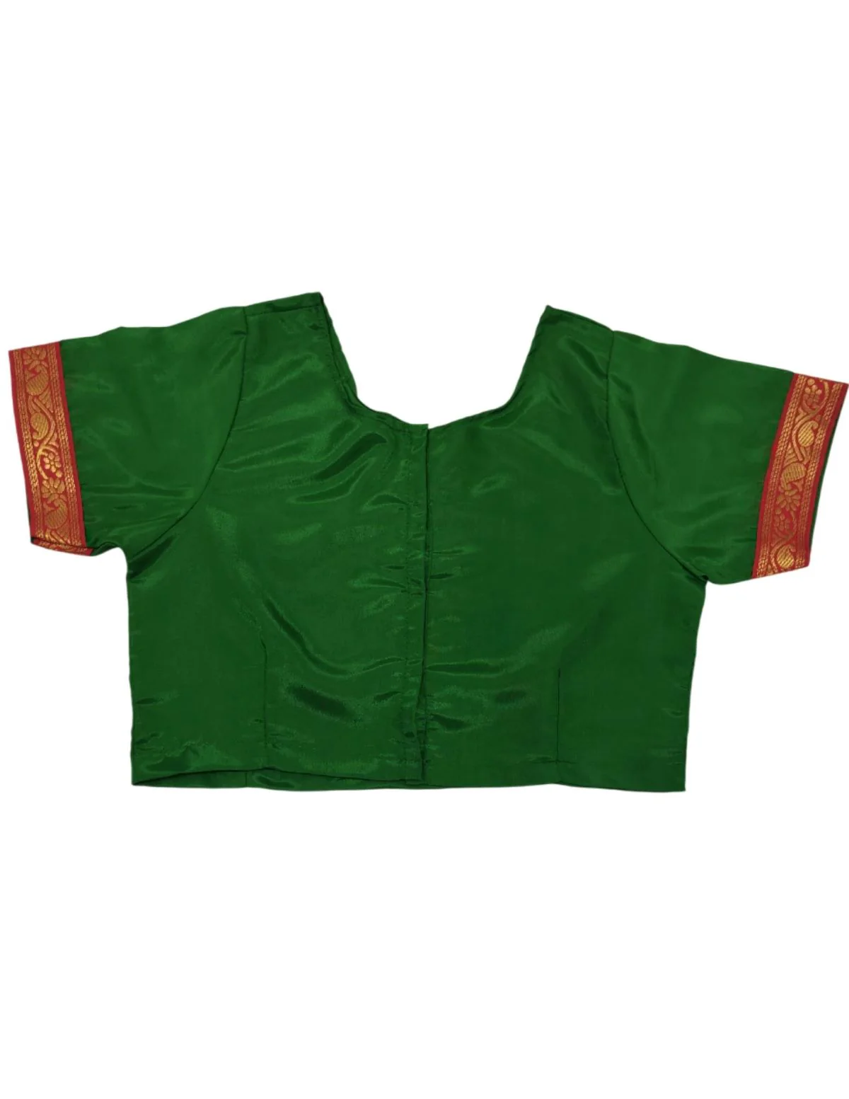Bharatanatyam Costume for Girls and Women – Green with Red Border | Classical Dance Dress | Indian Dance Dress for Girls | Traditional Dance Outfit - Image 12