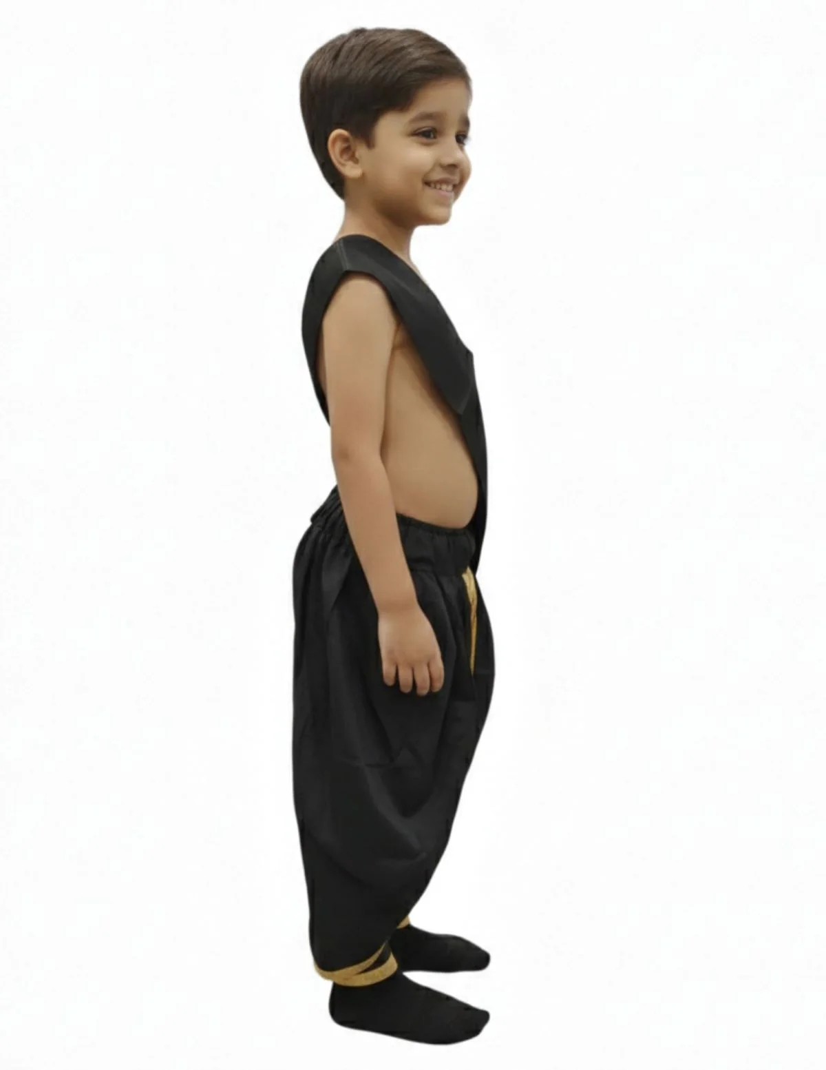 Black Dhoti with Patka Indian Folk Cultural Role Play Dress | Indian Traditional Costume for Boys - Image 7