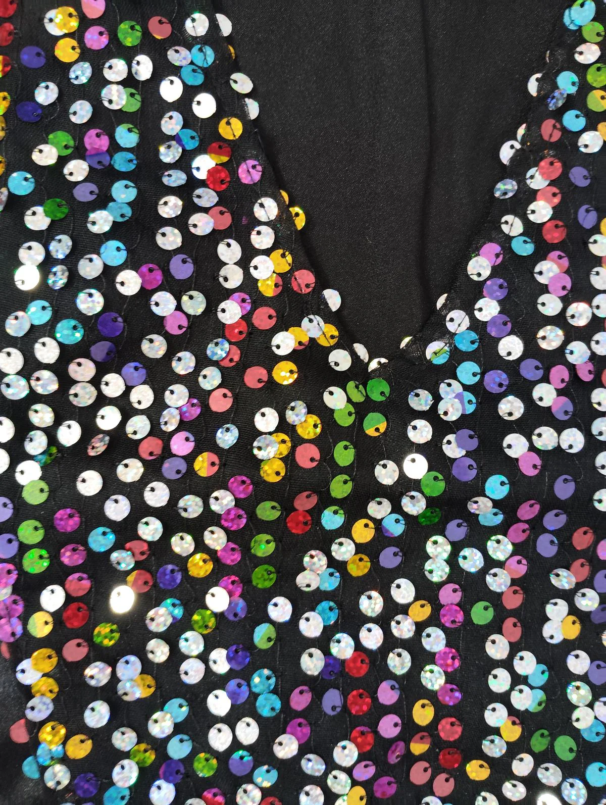 Black Indo-Western Dress | Multicolor Sequin Sleeveless V-Neck Jacket with Dhoti Style Pant | Western Dress Costume for Boys | Dance Dress for Kids - Image 10