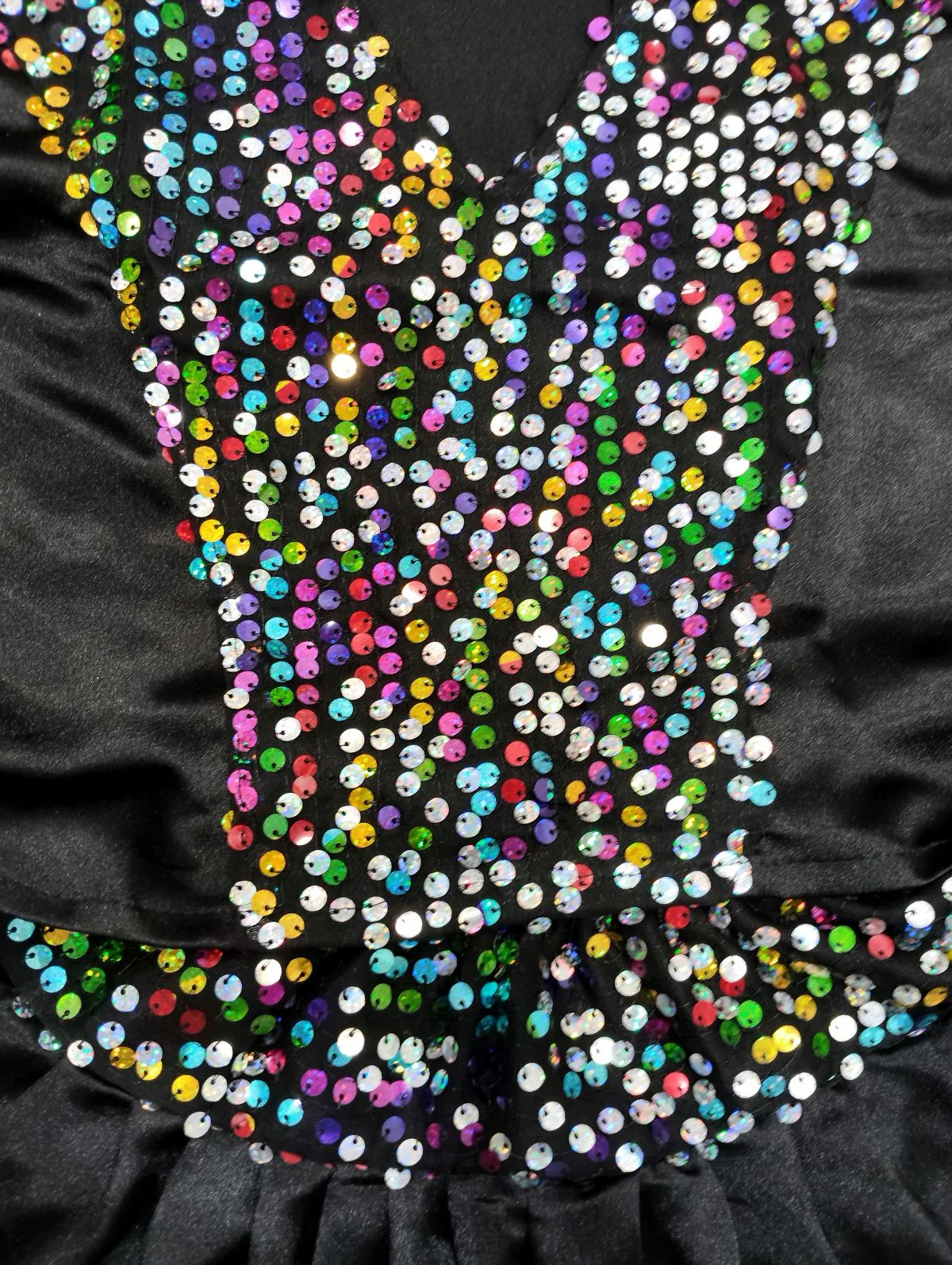 Black Indo-Western Dress | Multicolor Sequin Sleeveless V-Neck Jacket with Dhoti Style Pant | Western Dress Costume for Boys | Dance Dress for Kids - Image 13