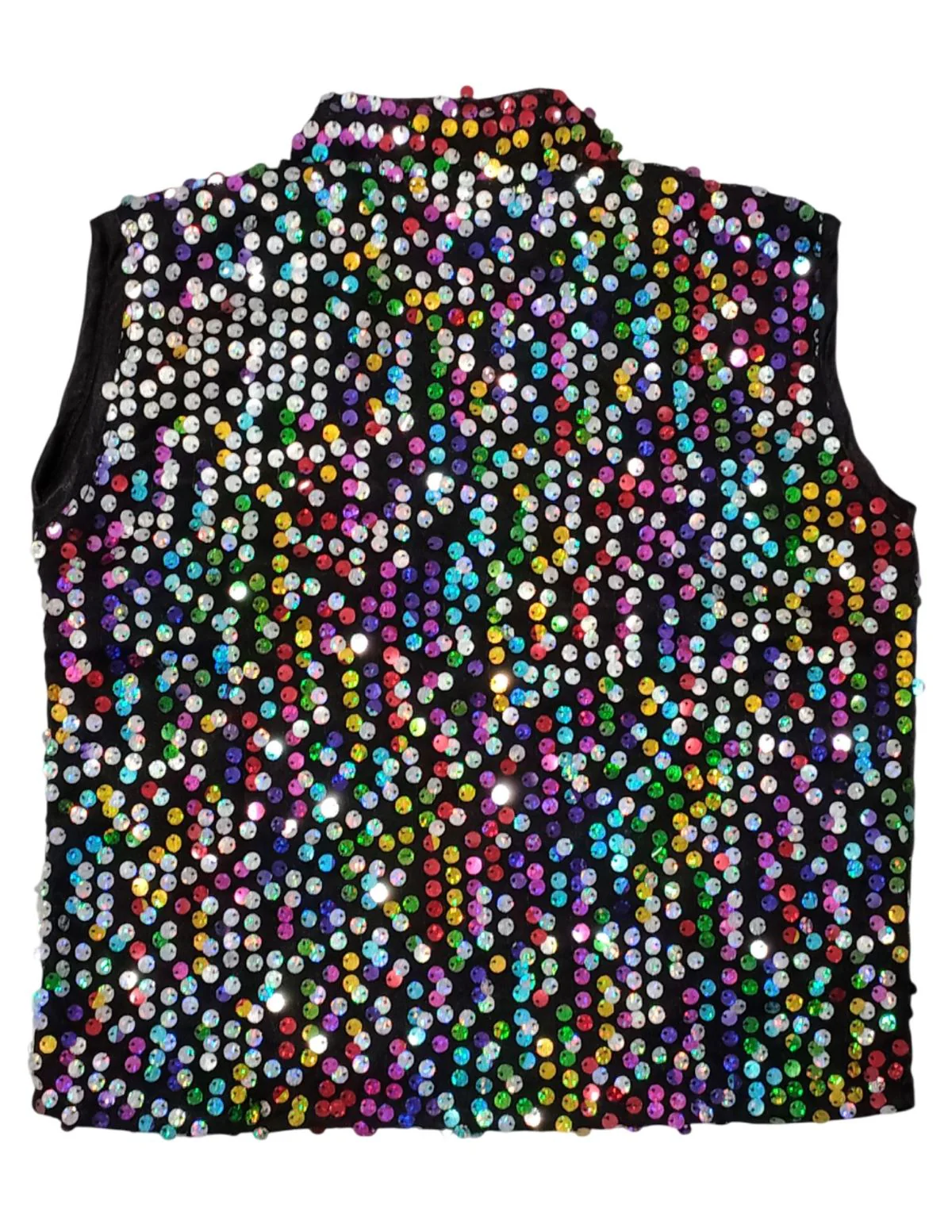 Black Indo-Western Dress | Multicolor Sequin Sleeveless V-Neck Jacket with Dhoti Style Pant | Western Dress Costume for Boys | Dance Dress for Kids - Image 8