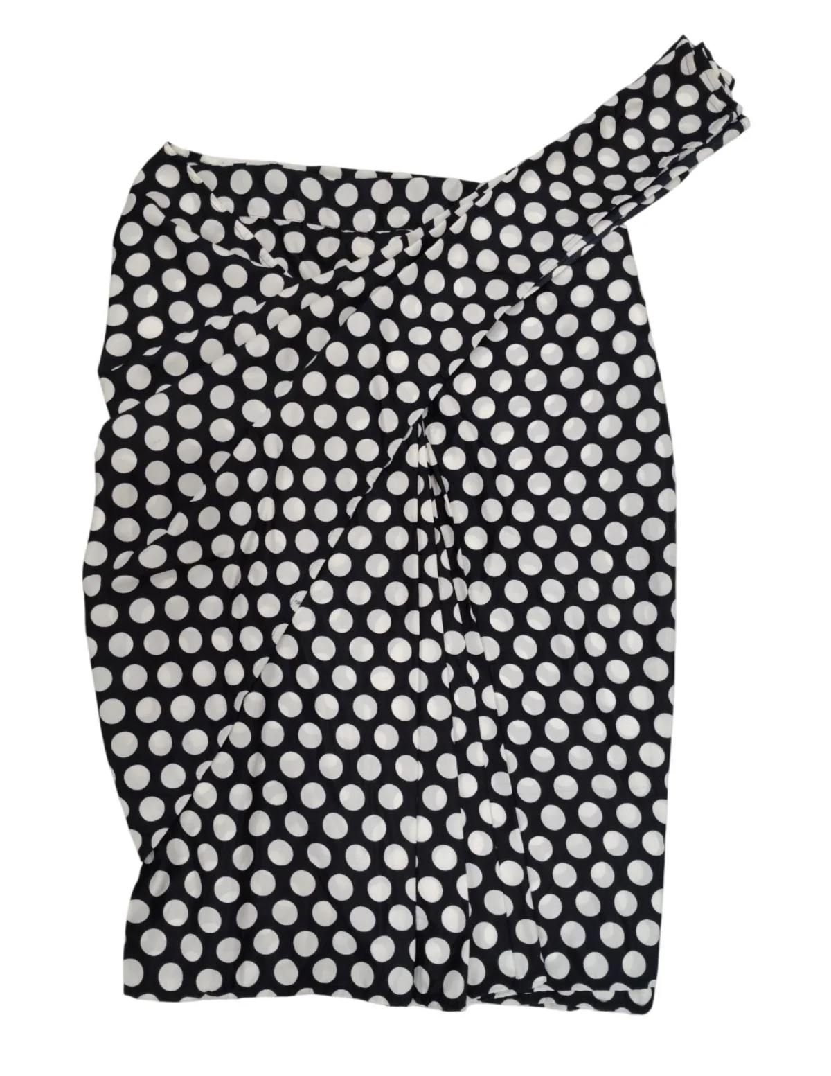 Black Retro Polka Dot Saree Costume for Girls | Ready-to-Wear Saree with Blouse & Hairband | 70s Bollywood Fancy Dress for Theme Parties & School Functions - Image 10
