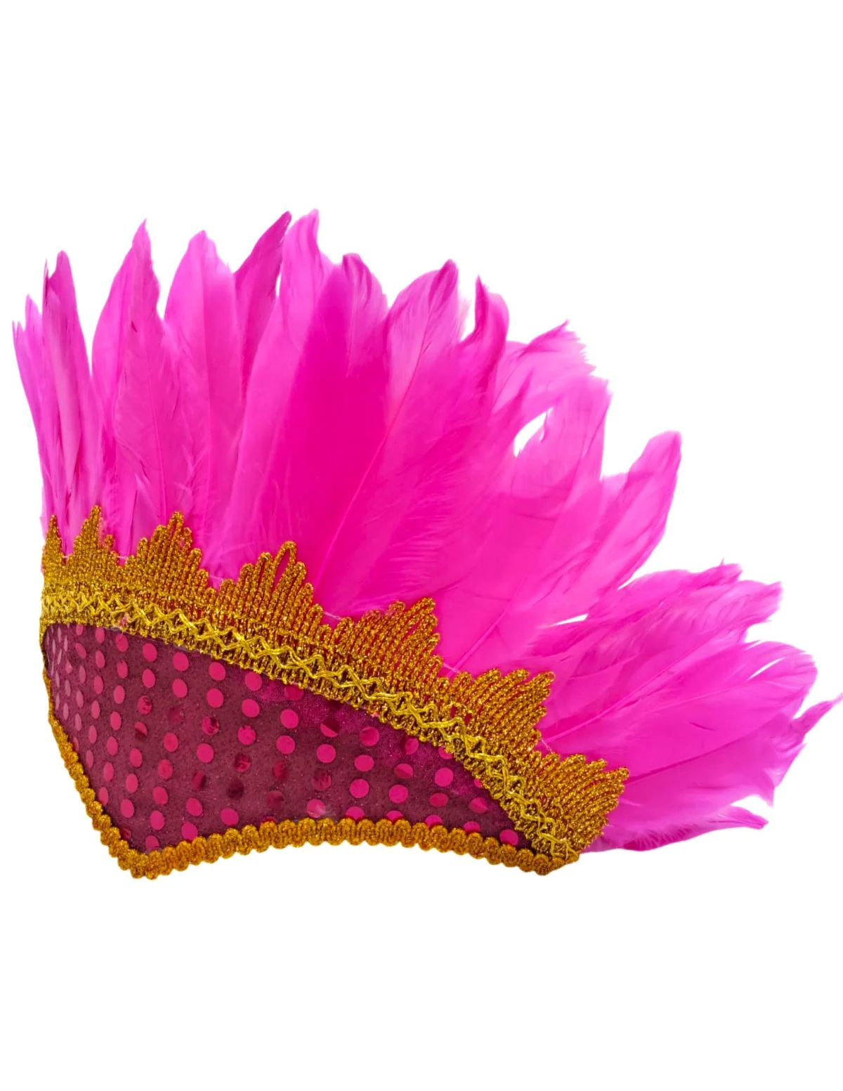 Carnival Feather Headpiece – Pink Feather and Sequin Crown, Costume Accessory for Kids and Adults, Party, Festival, Dance Accessory - Image 5
