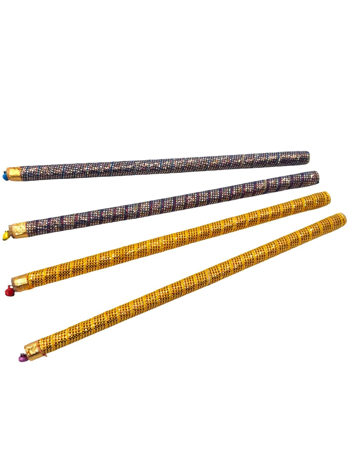 Decorative Wooden Dandiya Sticks Pack of 2 (4 Sticks) | Pink & Green with Golden Work | Traditional Garba Dance Sticks for Navratri & Dandiya Raas | Fancy Dress Accessory for Kids & Adults - Image 17