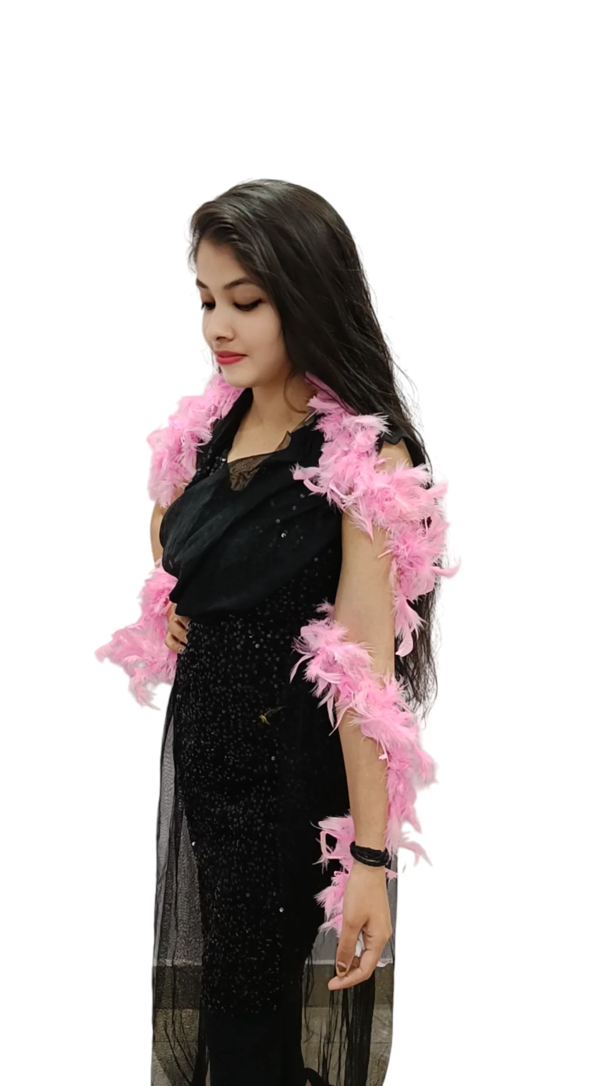 Fluffy Feather Boa Stole | Soft Feathers Scarf Evening Dress Accessory for Girls | Perfect for Dance Accessory, Costume Parties & Stylish Feather Dress Look - Image 18