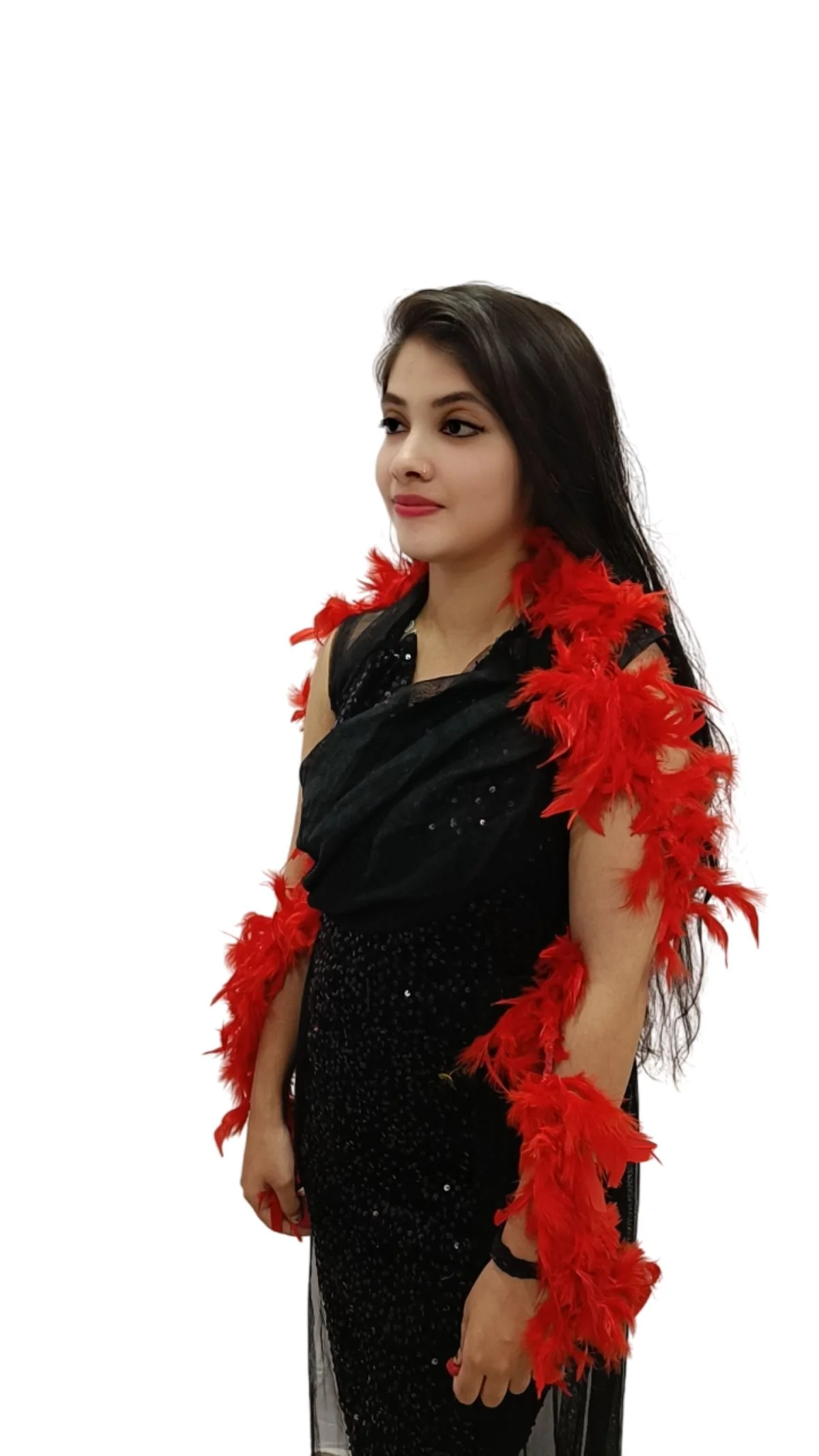 Fluffy Feather Boa Stole | Soft Feathers Scarf Evening Dress Accessory for Girls | Perfect for Dance Accessory, Costume Parties & Stylish Feather Dress Look - Image 19