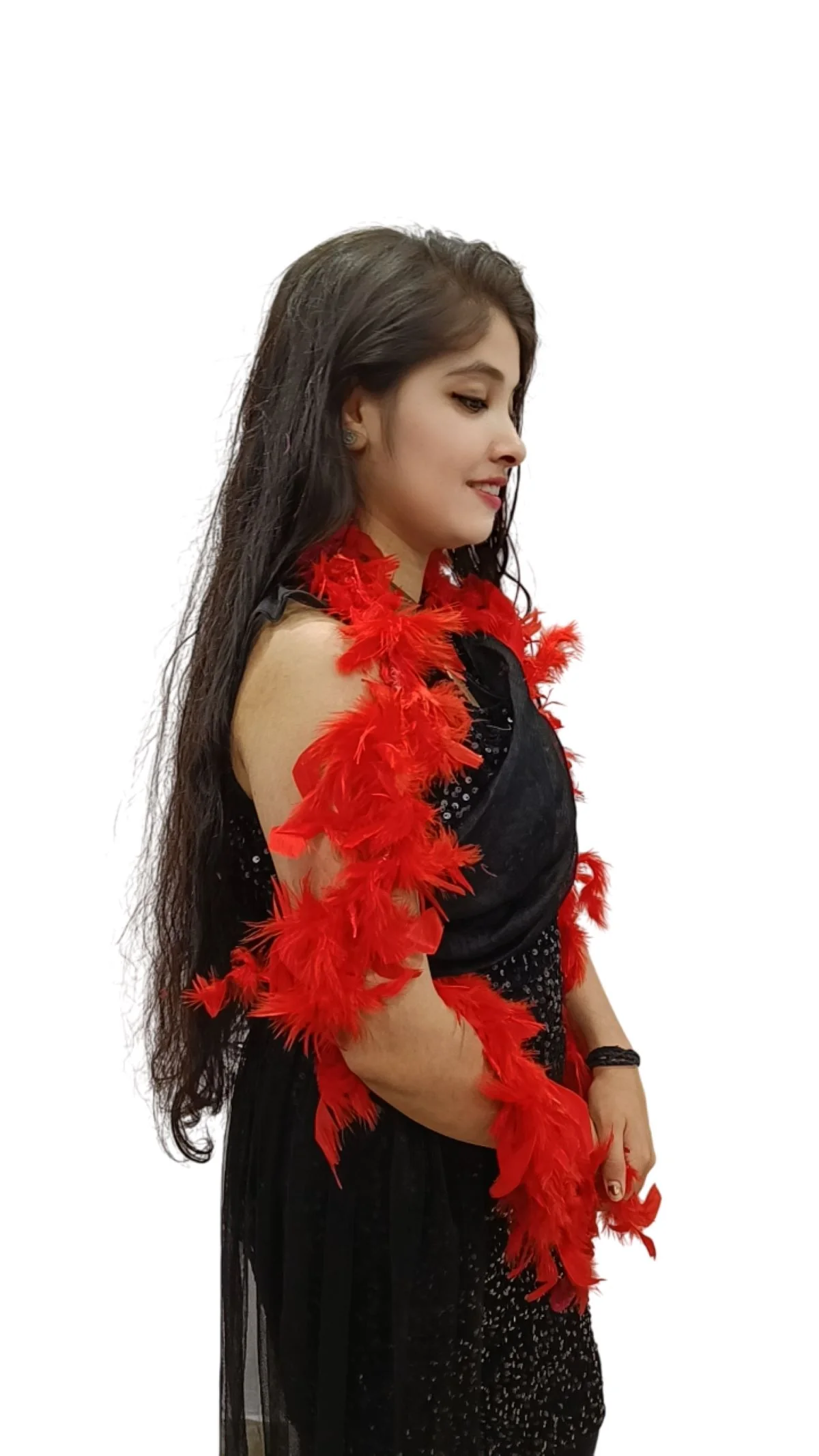 Fluffy Feather Boa Stole | Soft Feathers Scarf Evening Dress Accessory for Girls | Perfect for Dance Accessory, Costume Parties & Stylish Feather Dress Look - Image 22