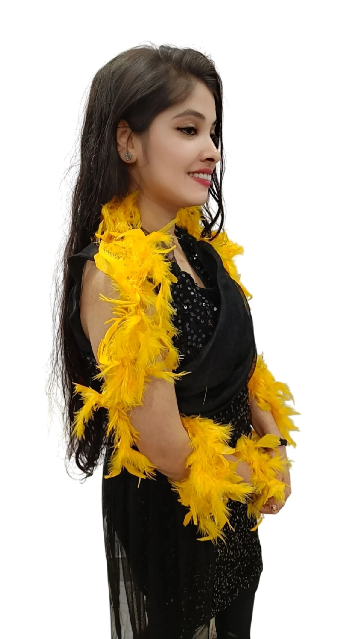 Fluffy Feather Boa Stole | Soft Feathers Scarf Evening Dress Accessory for Girls | Perfect for Dance Accessory, Costume Parties & Stylish Feather Dress Look - Image 23