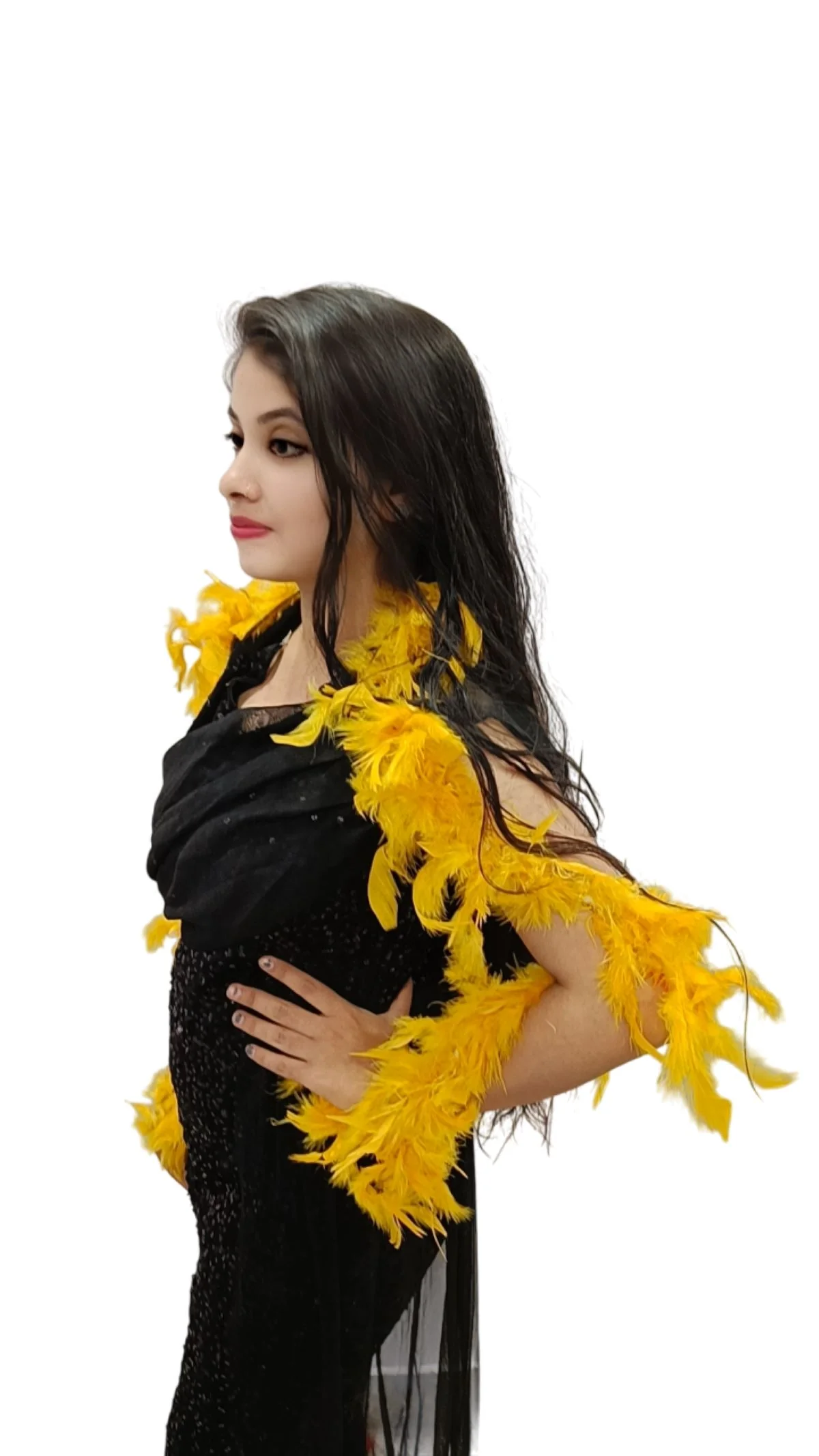 Fluffy Feather Boa Stole | Soft Feathers Scarf Evening Dress Accessory for Girls | Perfect for Dance Accessory, Costume Parties & Stylish Feather Dress Look - Image 25
