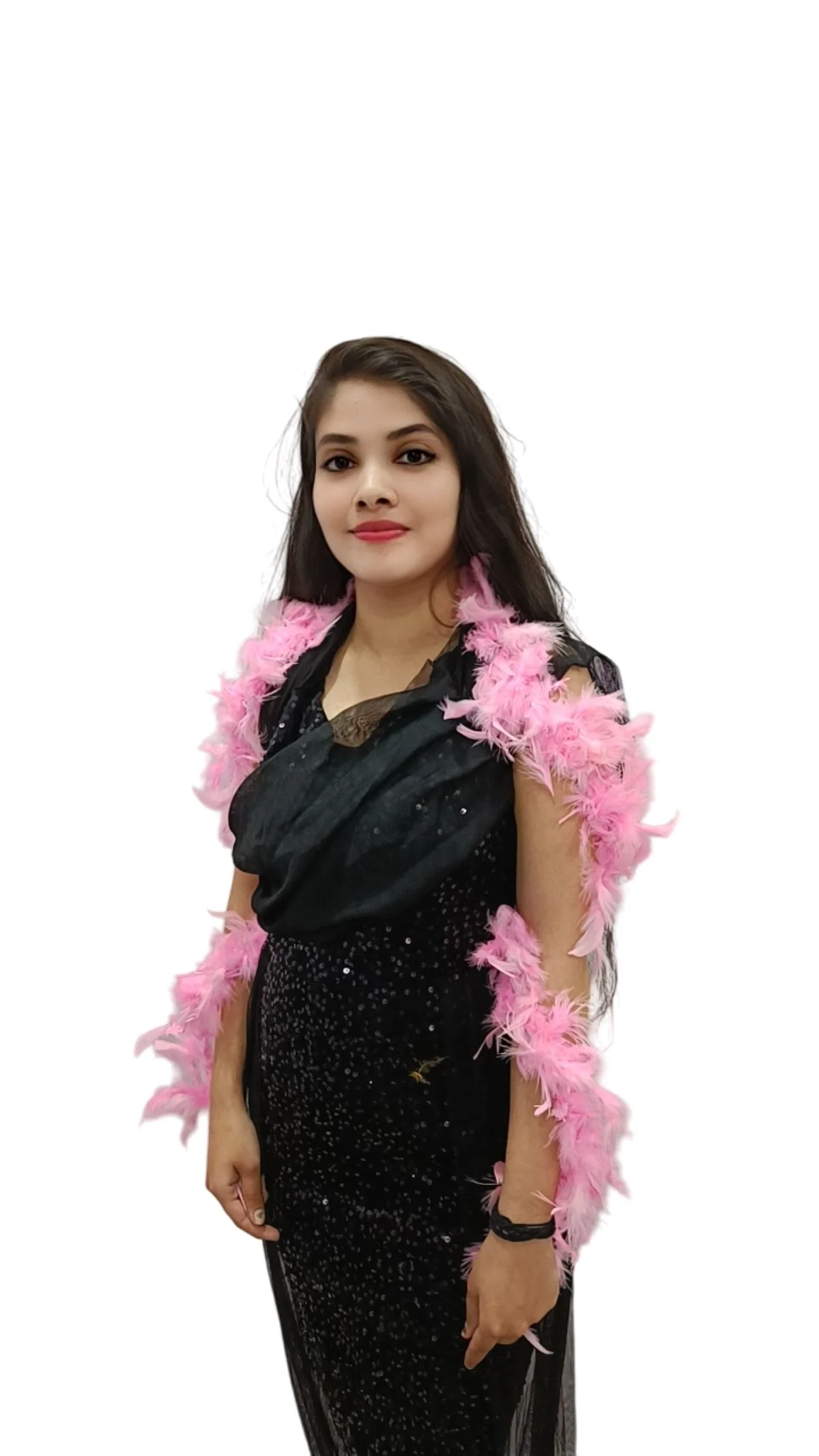 Fluffy Feather Boa Stole | Soft Feathers Scarf Evening Dress Accessory for Girls | Perfect for Dance Accessory, Costume Parties & Stylish Feather Dress Look - Image 27
