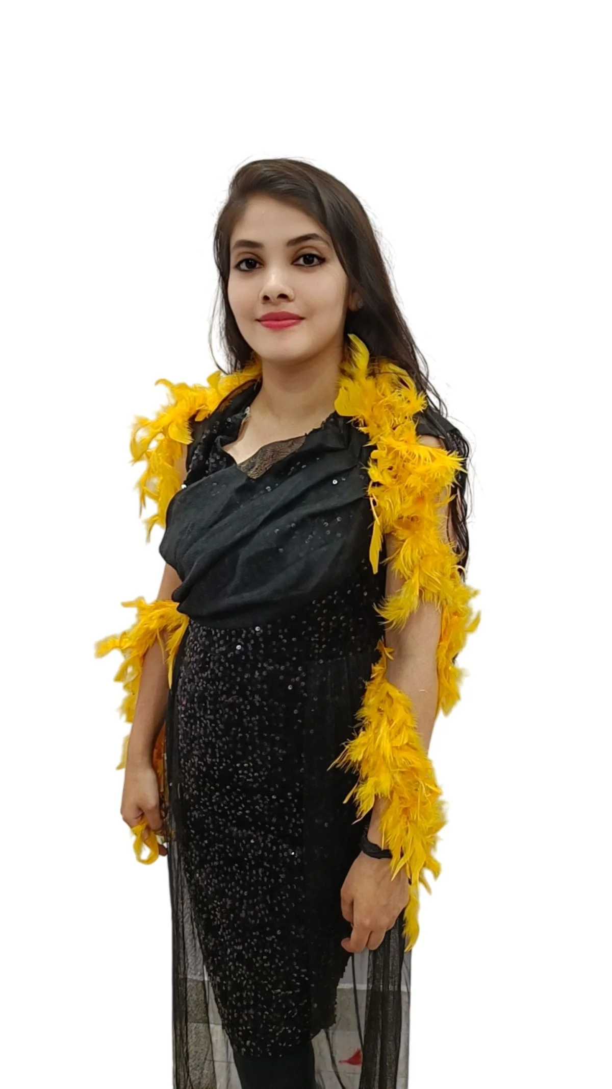 Fluffy Feather Boa Stole | Soft Feathers Scarf Evening Dress Accessory for Girls | Perfect for Dance Accessory, Costume Parties & Stylish Feather Dress Look - Image 28