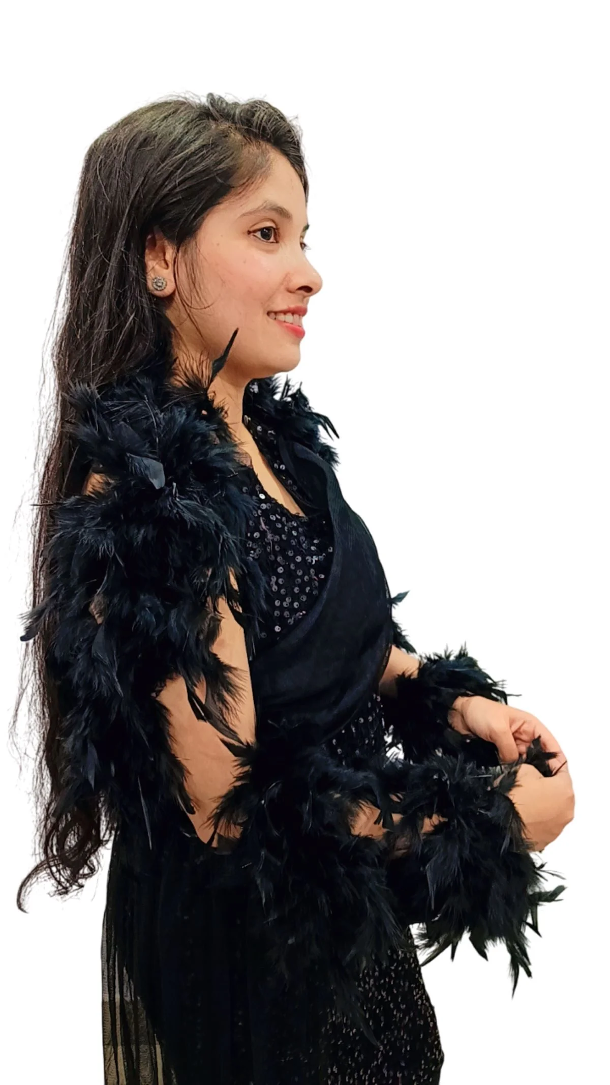 Fluffy Feather Boa Stole | Soft Feathers Scarf Evening Dress Accessory for Girls | Perfect for Dance Accessory, Costume Parties & Stylish Feather Dress Look - Image 37