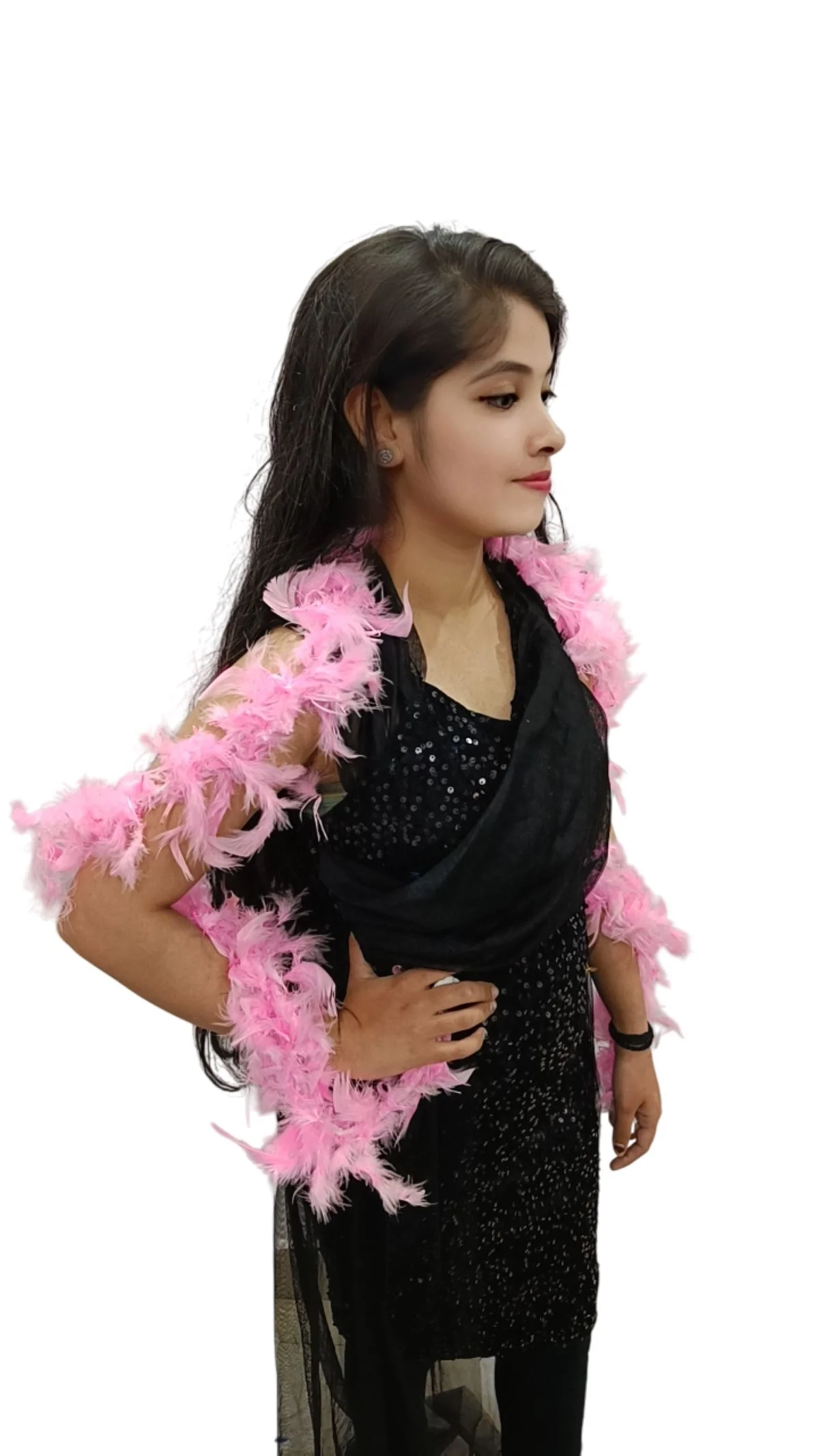 Fluffy Feather Boa Stole | Soft Feathers Scarf Evening Dress Accessory for Girls | Perfect for Dance Accessory, Costume Parties & Stylish Feather Dress Look - Image 38