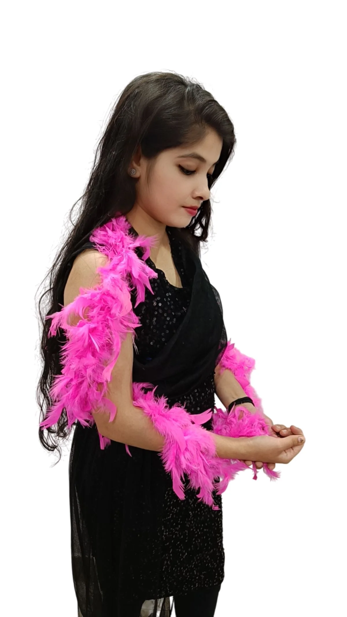 Fluffy Feather Boa Stole | Soft Feathers Scarf Evening Dress Accessory for Girls | Perfect for Dance Accessory, Costume Parties & Stylish Feather Dress Look - Image 41